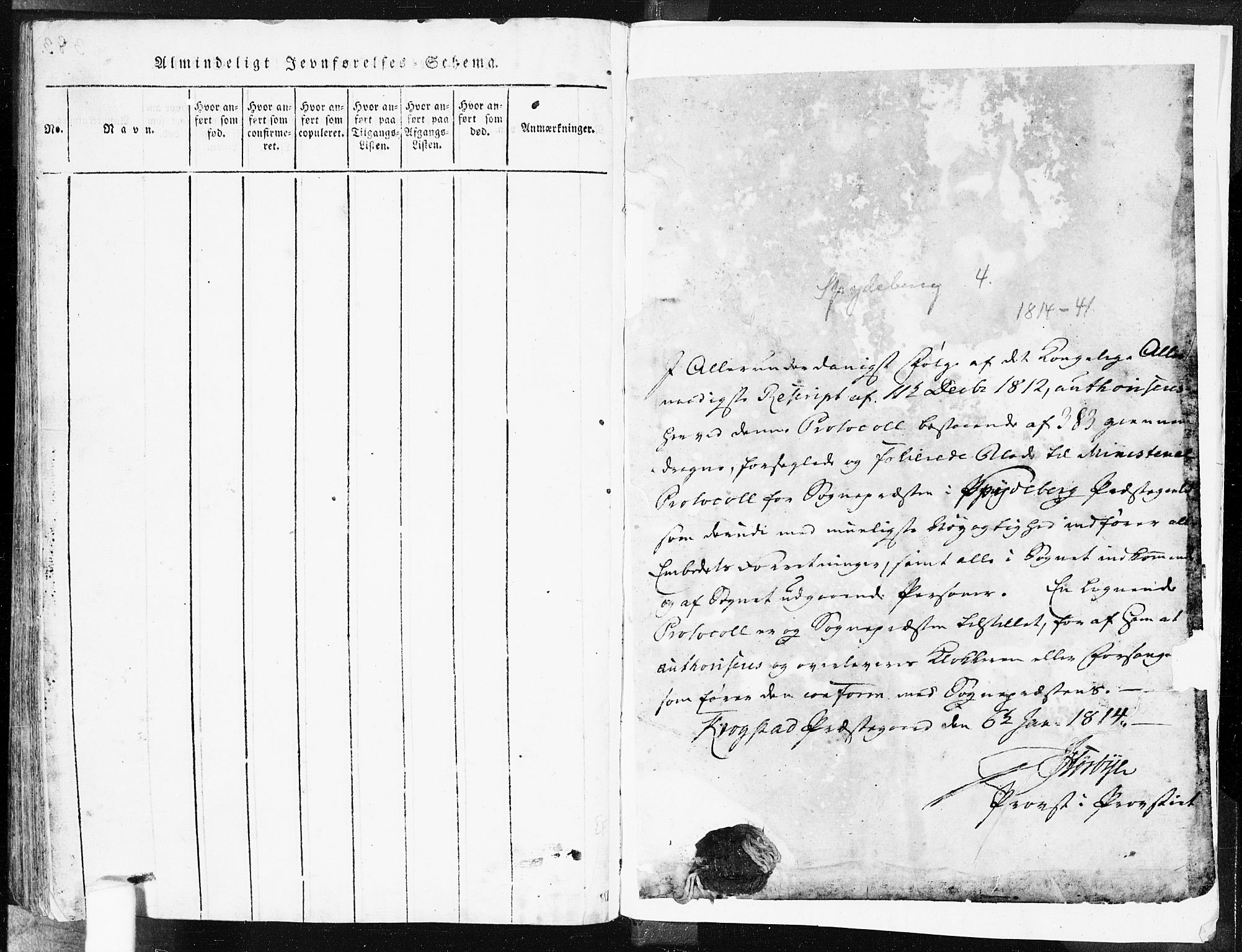 Spydeberg prestekontor Kirkebøker, AV/SAO-A-10924/F/Fa/L0004: Parish register (official) no. I 4, 1814-1841