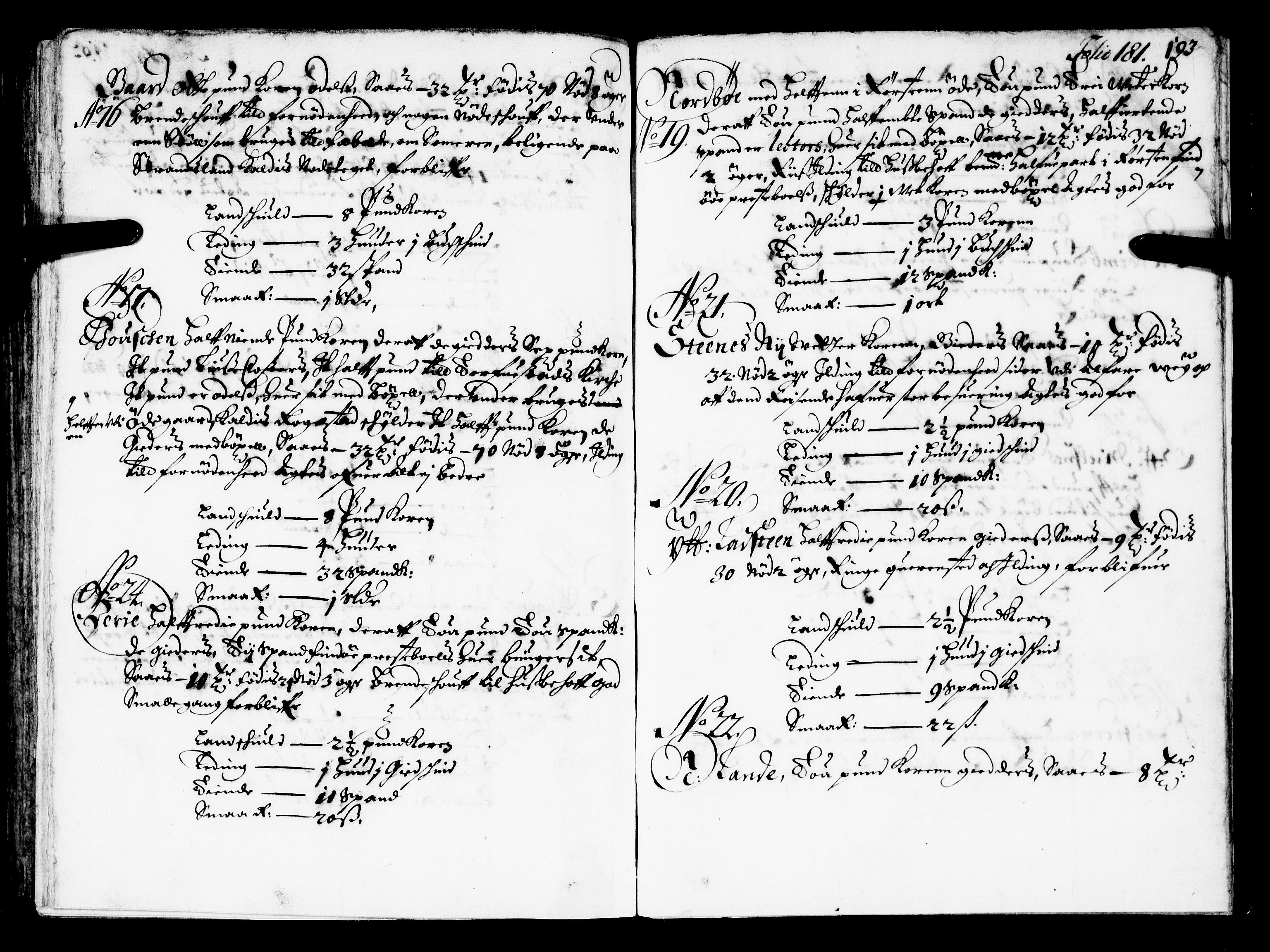 Rentekammeret inntil 1814, Realistisk ordnet avdeling, AV/RA-EA-4070/N/Nb/Nba/L0033: Ryfylke fogderi, 1668, p. 180b-181a