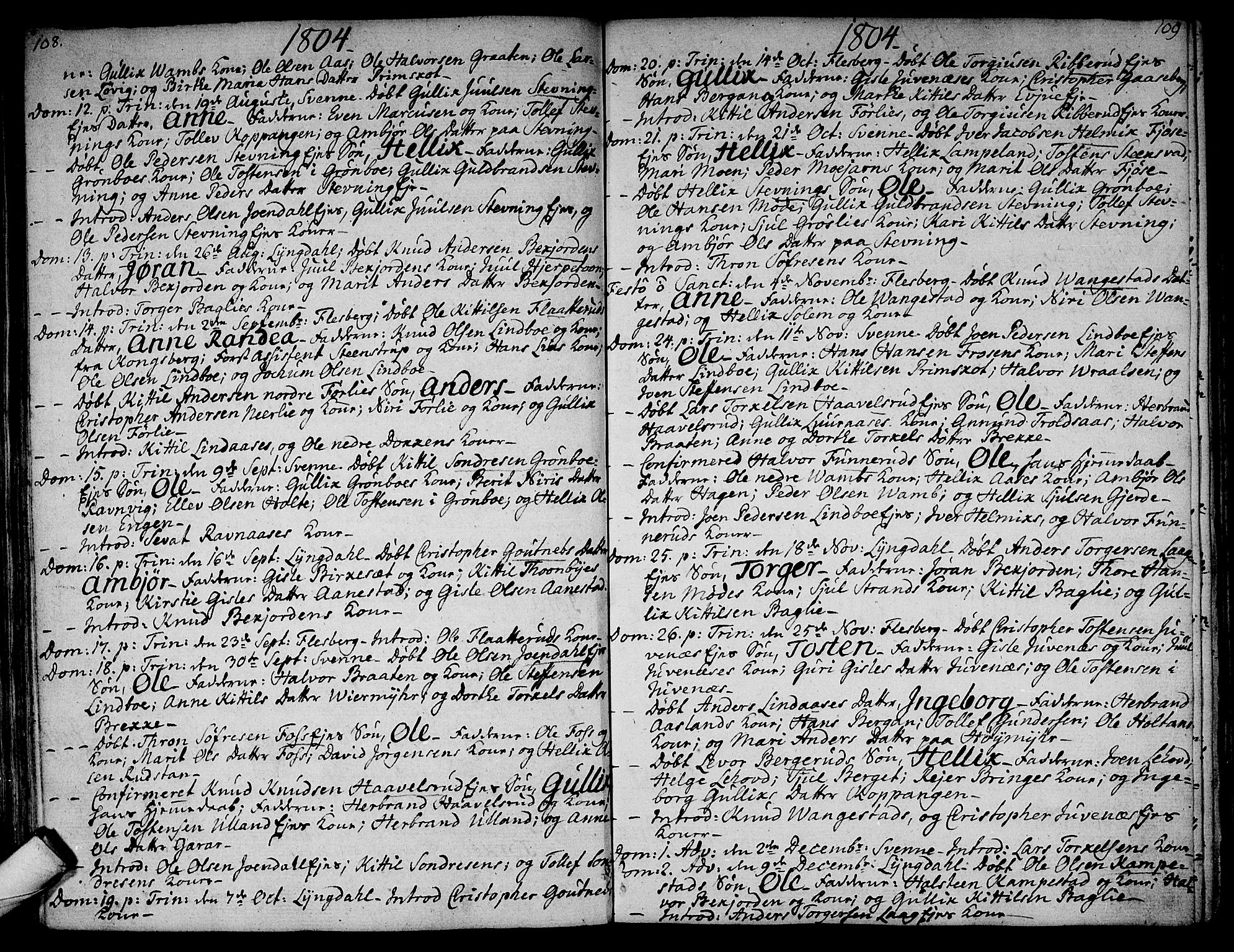 Flesberg kirkebøker, AV/SAKO-A-18/F/Fa/L0004: Parish register (official) no. I 4, 1788-1815, p. 108-109