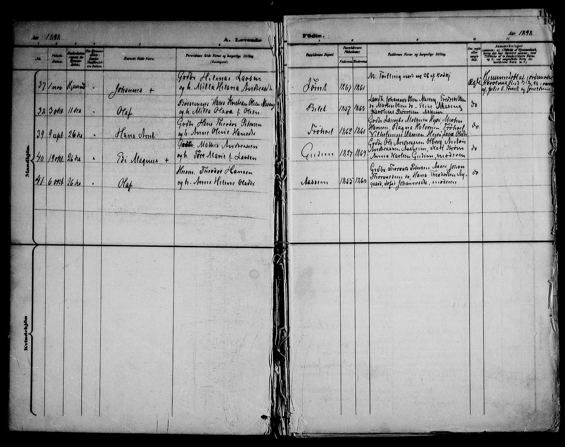 Askim prestekontor Kirkebøker, AV/SAO-A-10900/F/Fa/L0008: Parish register (official) no. 8, 1898-1912, p. 10