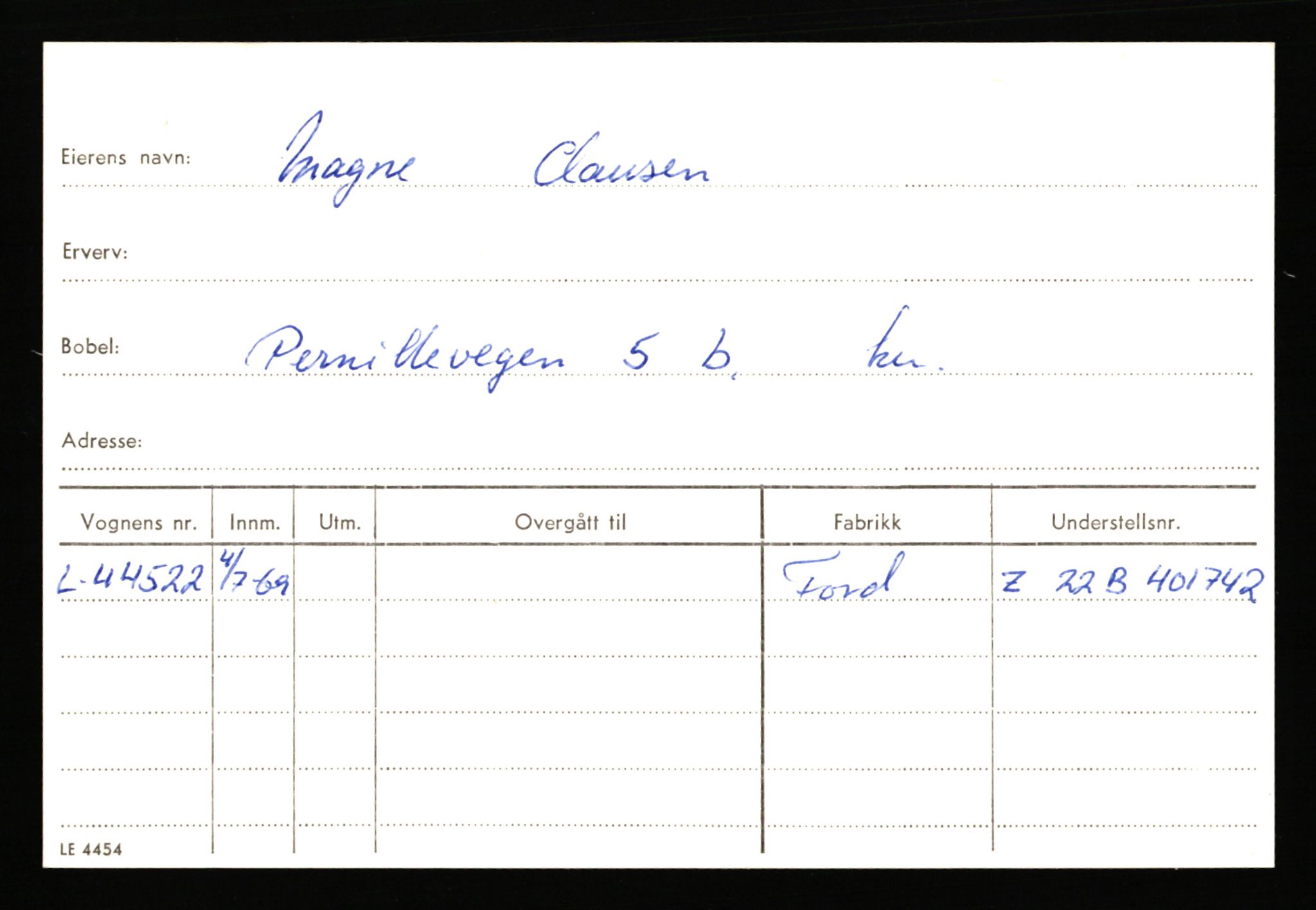 Haugesund trafikkstasjon, AV/SAST-A-101941/0/G/Ga/L0003: Eierkort, gamle - CL-EI, 1930-1970, p. 3