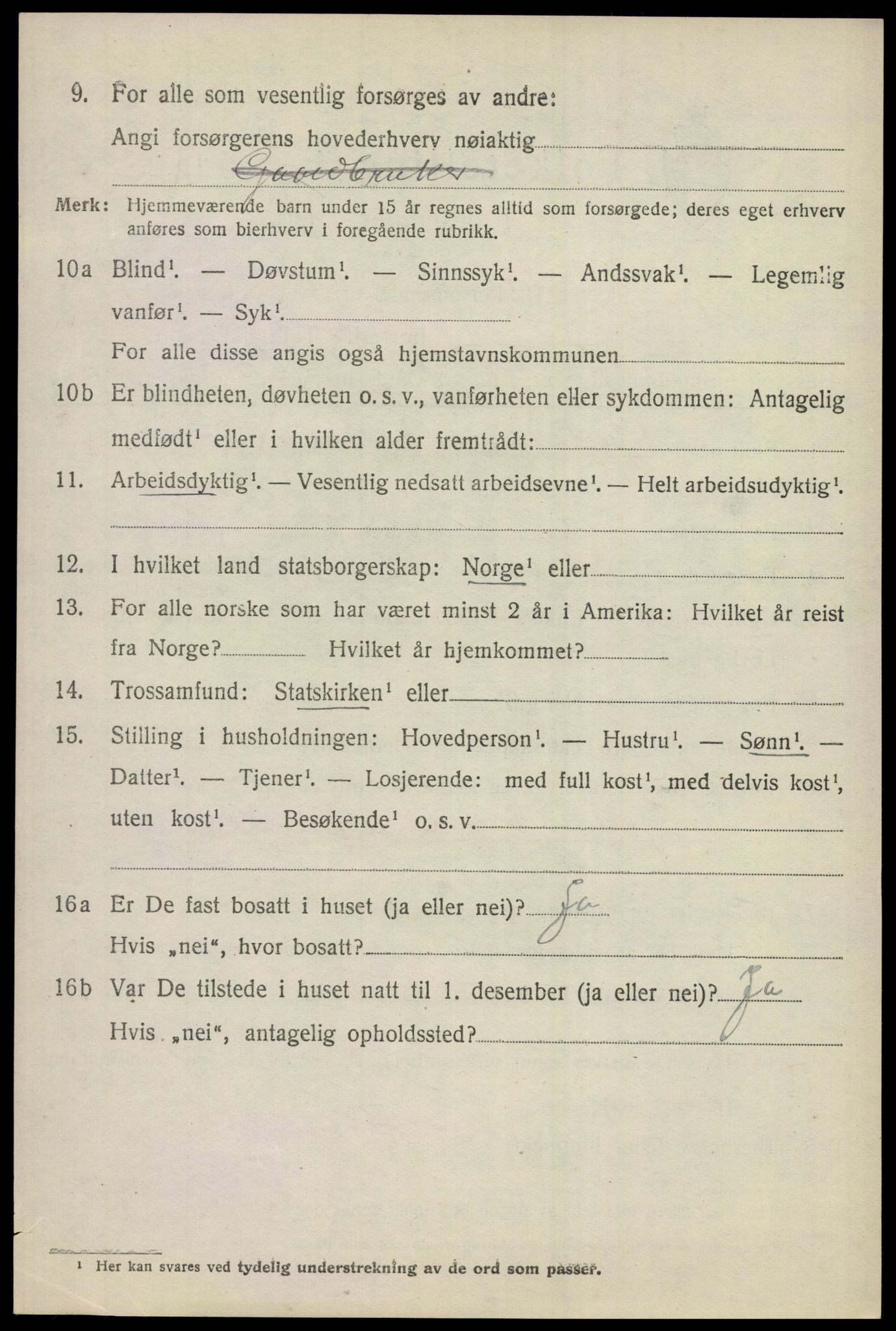 SAKO, 1920 census for Gol, 1920, p. 2201
