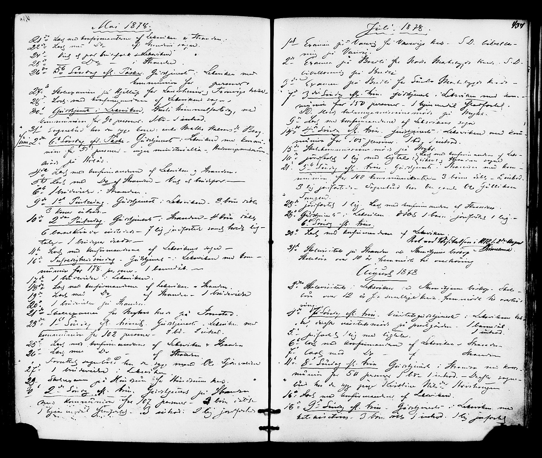 Ministerialprotokoller, klokkerbøker og fødselsregistre - Nord-Trøndelag, SAT/A-1458/701/L0009: Parish register (official) no. 701A09 /1, 1864-1882, p. 437