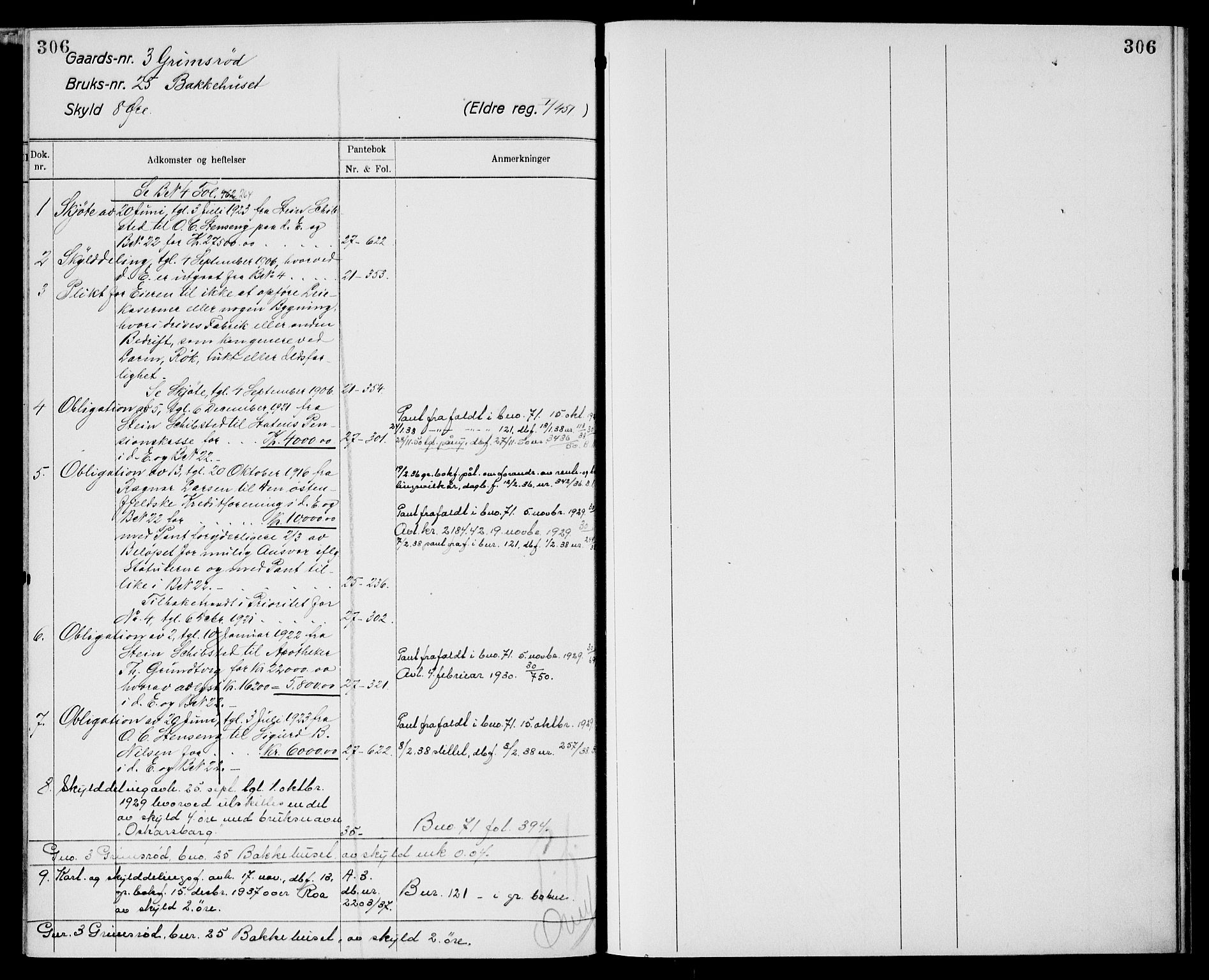 Moss sorenskriveri, AV/SAO-A-10168: Mortgage register no. XI 2, 1836-1960, p. 306