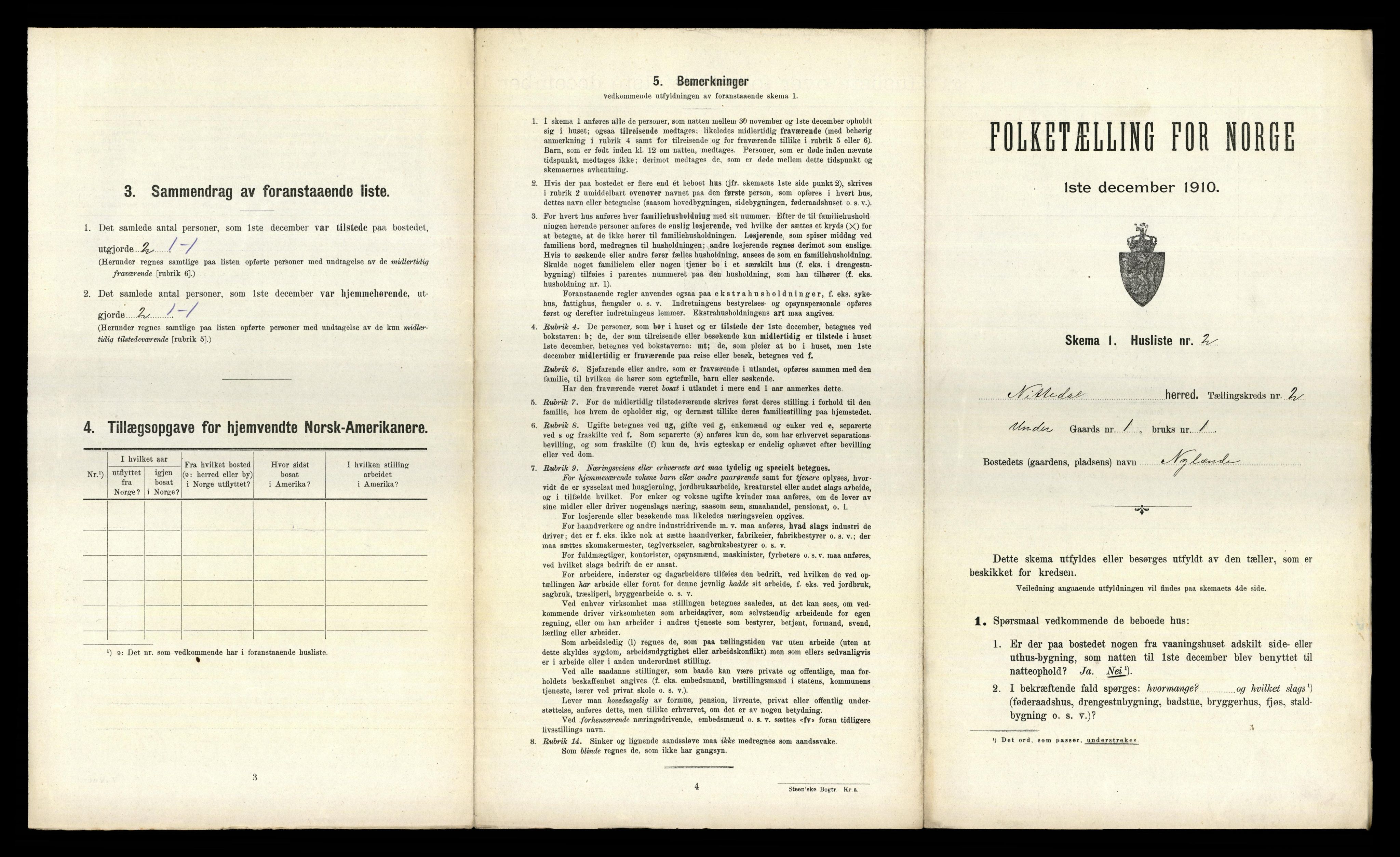 RA, 1910 census for Nittedal, 1910, p. 139