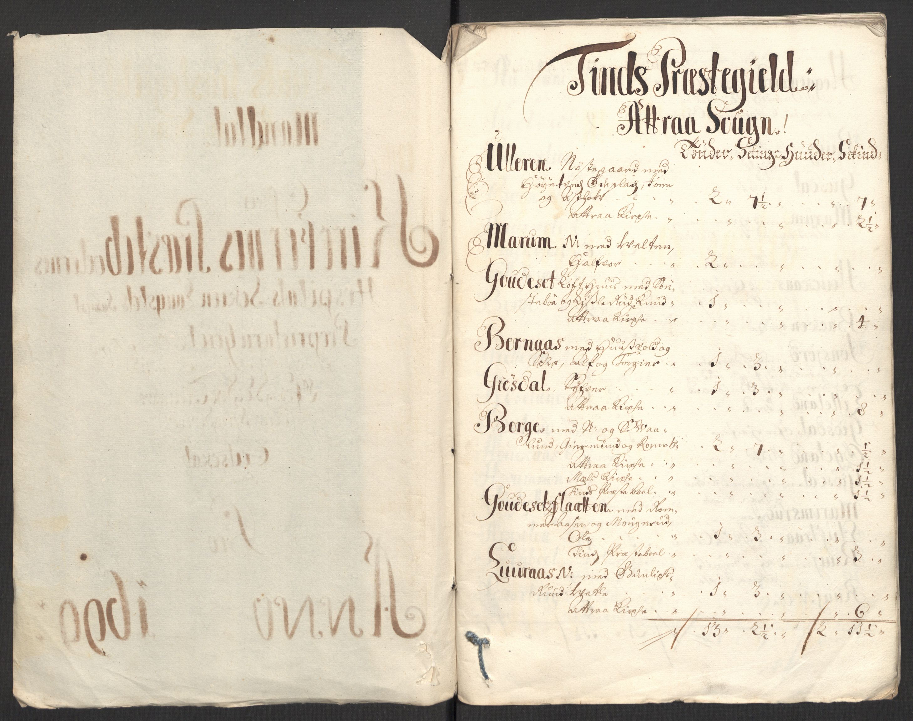 Rentekammeret inntil 1814, Reviderte regnskaper, Fogderegnskap, RA/EA-4092/R36/L2101: Fogderegnskap Øvre og Nedre Telemark og Bamble, 1699, p. 261