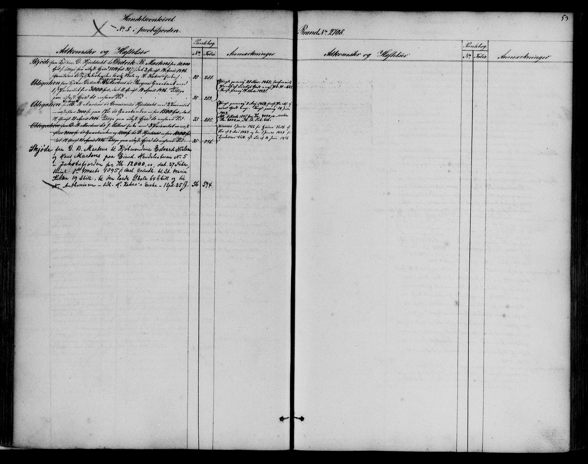 Byfogd og Byskriver i Bergen, SAB/A-3401/03/03AdC/L0021: Mortgage register no. A.d.C.21, 1801-1851, p. 53