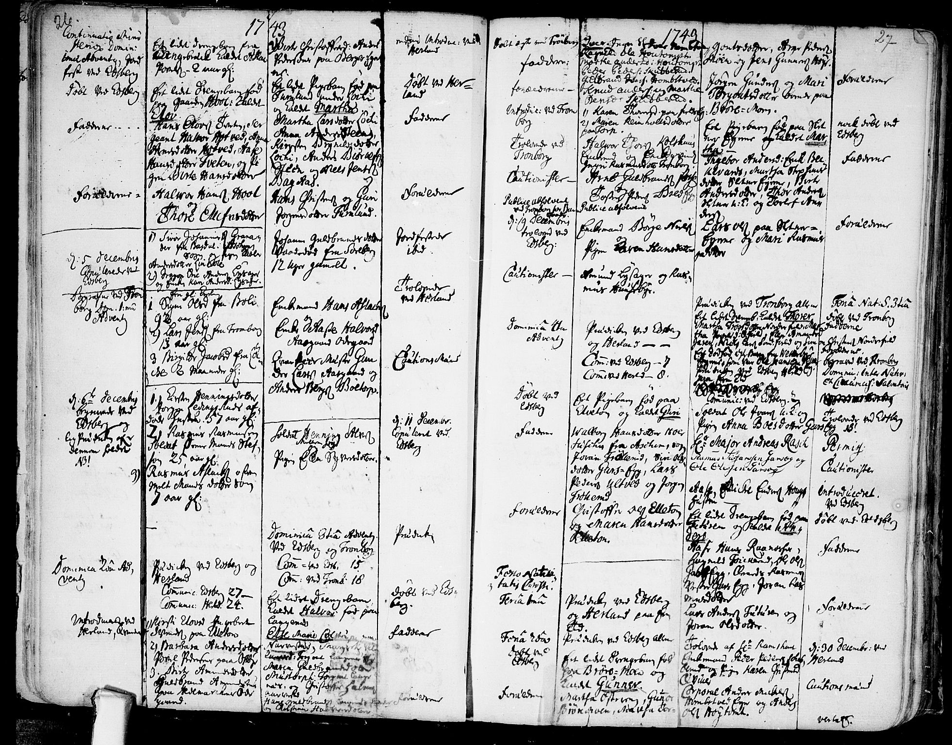 Eidsberg prestekontor Kirkebøker, AV/SAO-A-10905/F/Fa/L0003: Parish register (official) no.  I 3, 1742-1758, p. 26-27