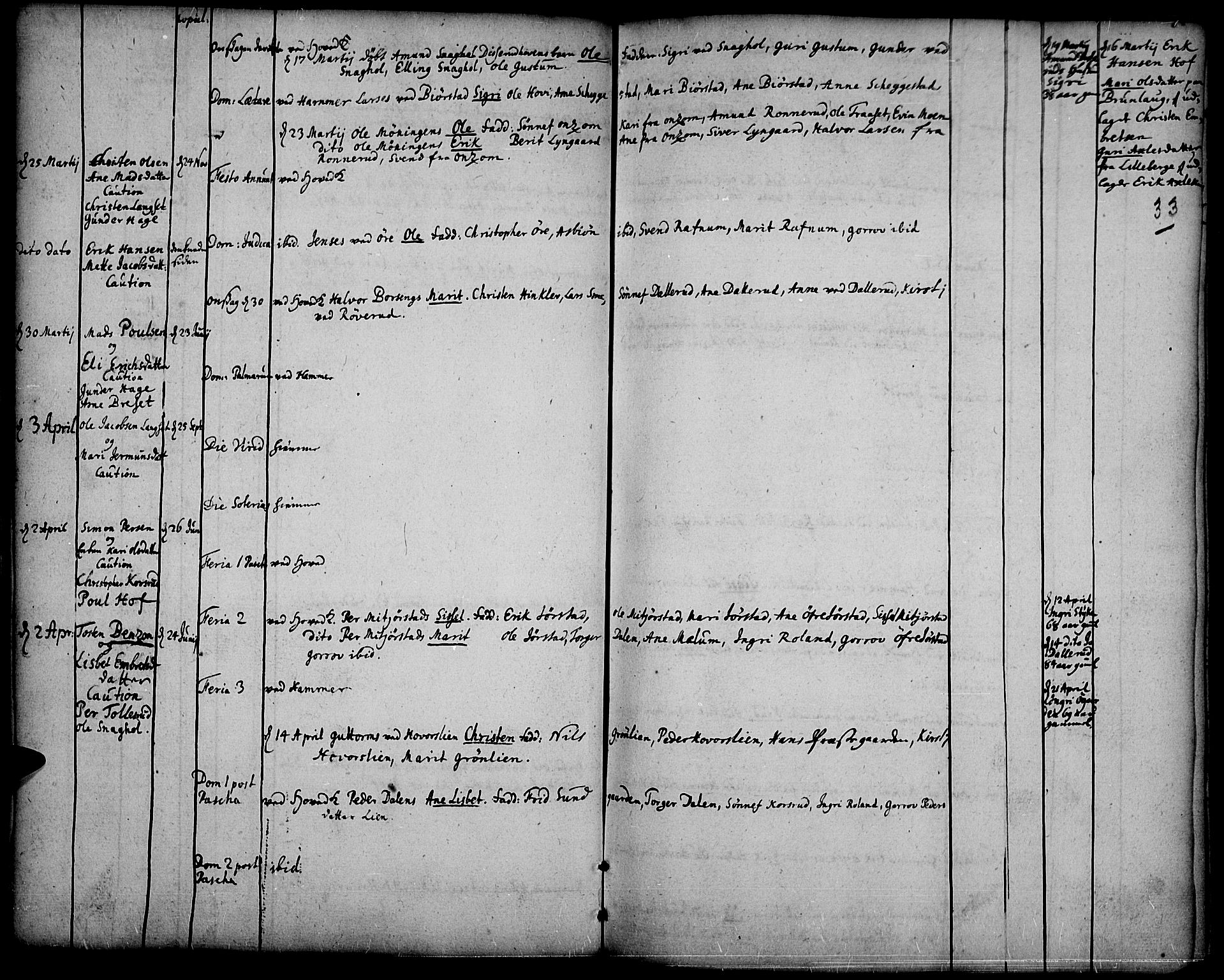 Fåberg prestekontor, AV/SAH-PREST-086/H/Ha/Haa/L0001: Parish register (official) no. 1, 1727-1775, p. 33