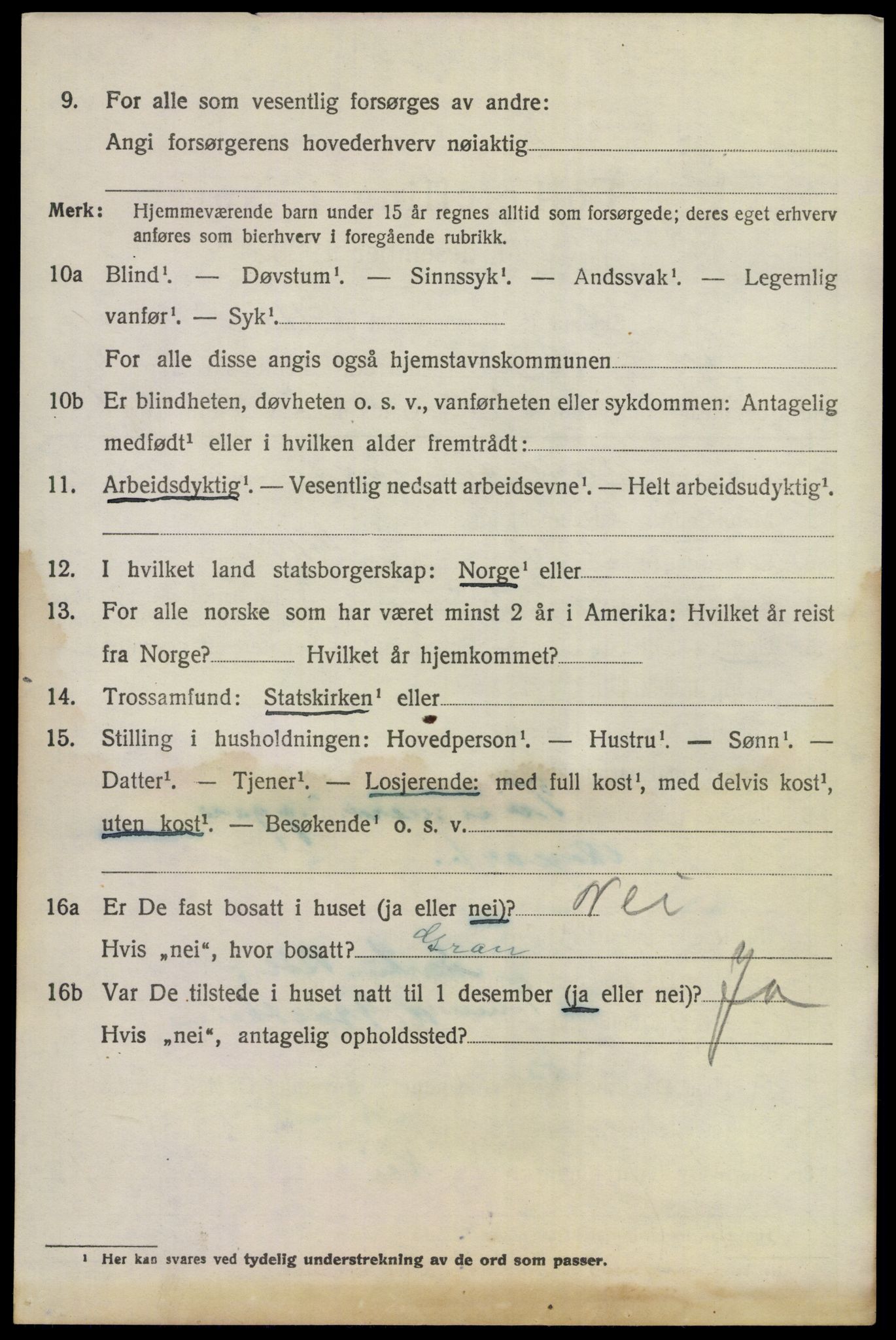 SAKO, 1920 census for Flå, 1920, p. 3100