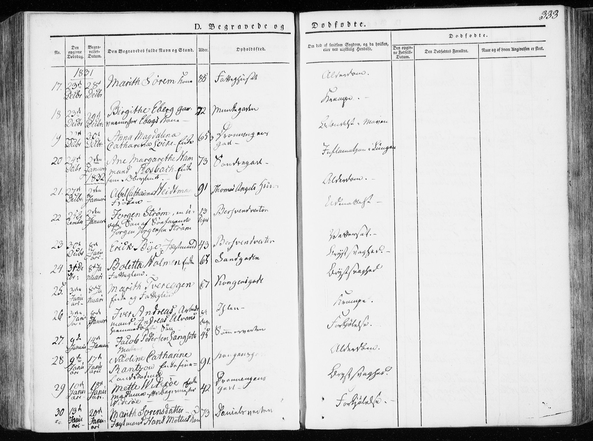 Ministerialprotokoller, klokkerbøker og fødselsregistre - Sør-Trøndelag, SAT/A-1456/601/L0047: Parish register (official) no. 601A15, 1831-1839, p. 333
