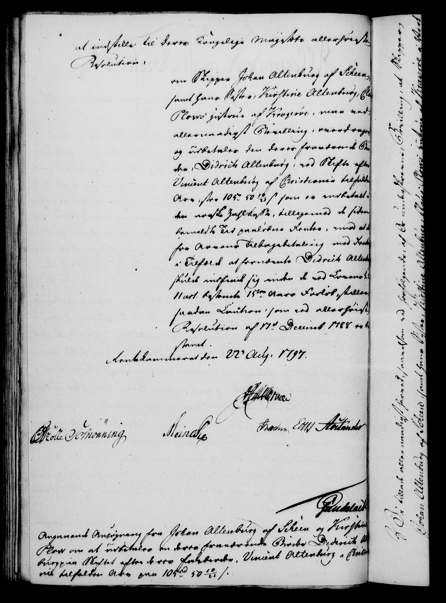 Rentekammeret, Kammerkanselliet, RA/EA-3111/G/Gf/Gfa/L0079: Norsk relasjons- og resolusjonsprotokoll (merket RK 52.79), 1797, p. 251