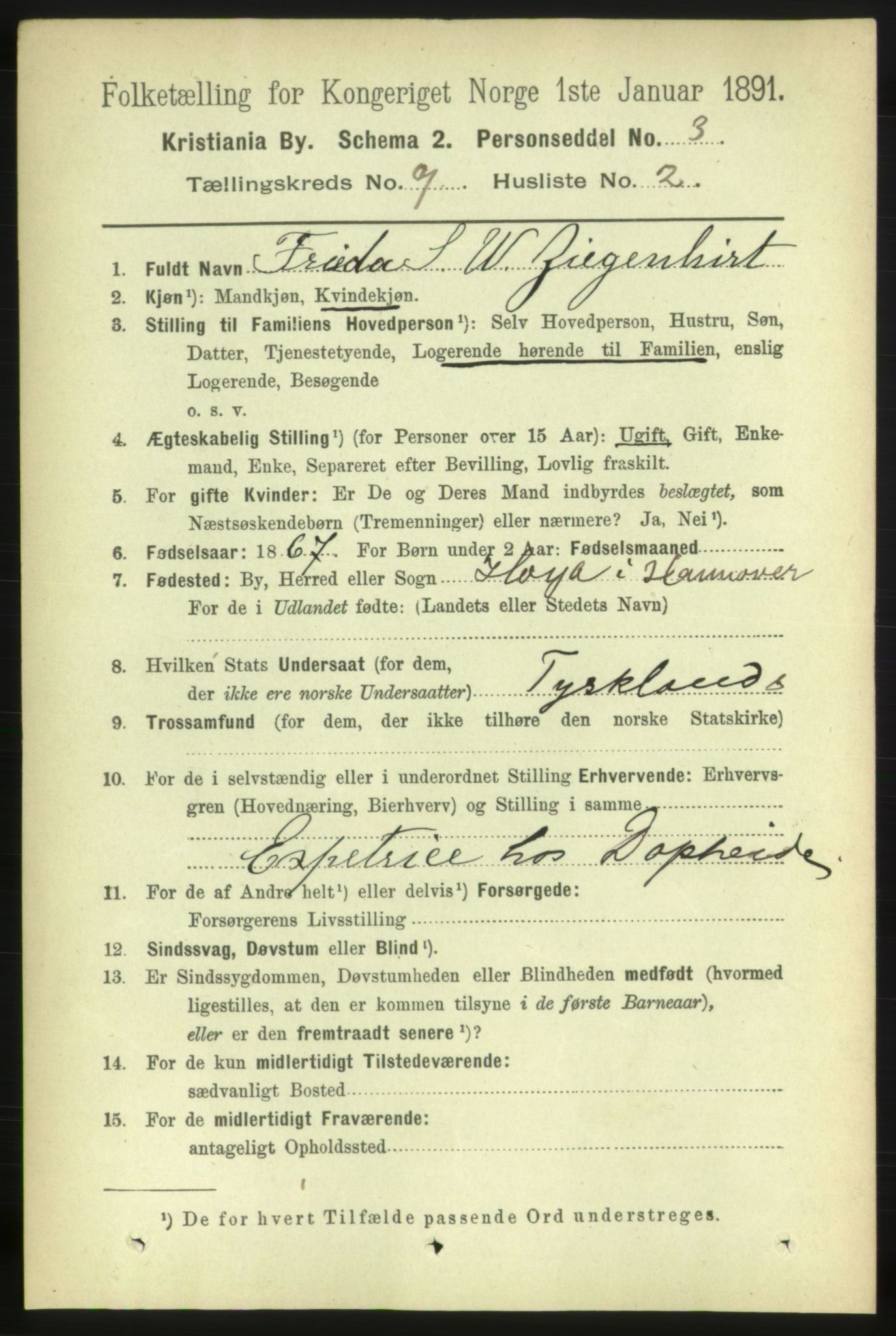 RA, 1891 census for 0301 Kristiania, 1891, p. 4017