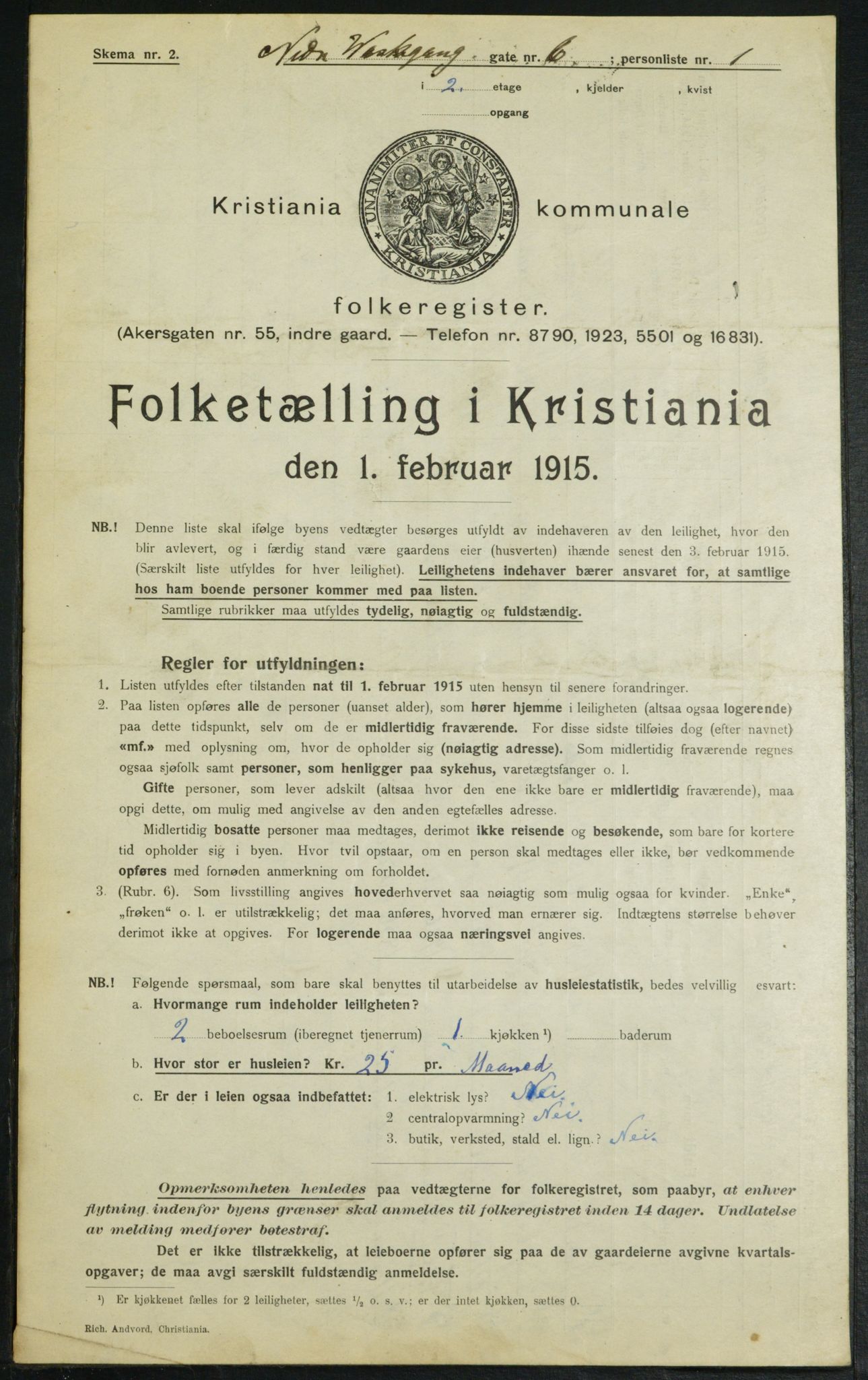 OBA, Municipal Census 1915 for Kristiania, 1915, p. 68978