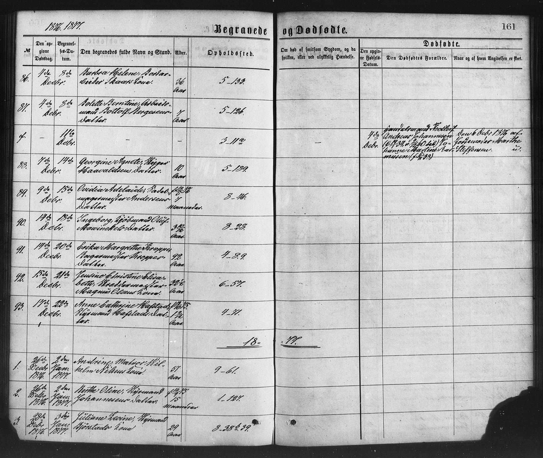 Nykirken Sokneprestembete, SAB/A-77101/H/Haa/L0043: Parish register (official) no. E 3, 1869-1882, p. 161