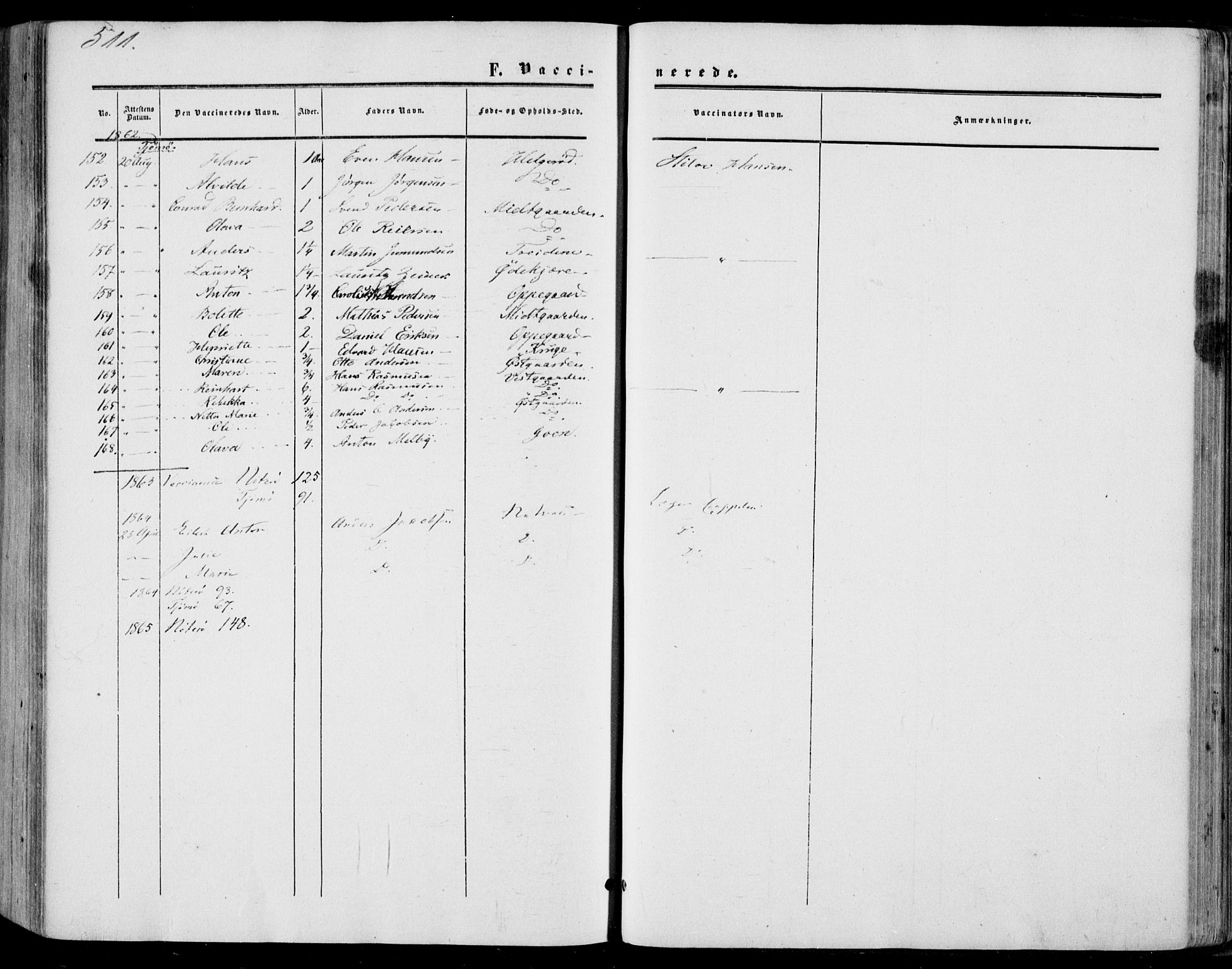 Nøtterøy kirkebøker, AV/SAKO-A-354/F/Fa/L0006: Parish register (official) no. I 6, 1852-1864, p. 511