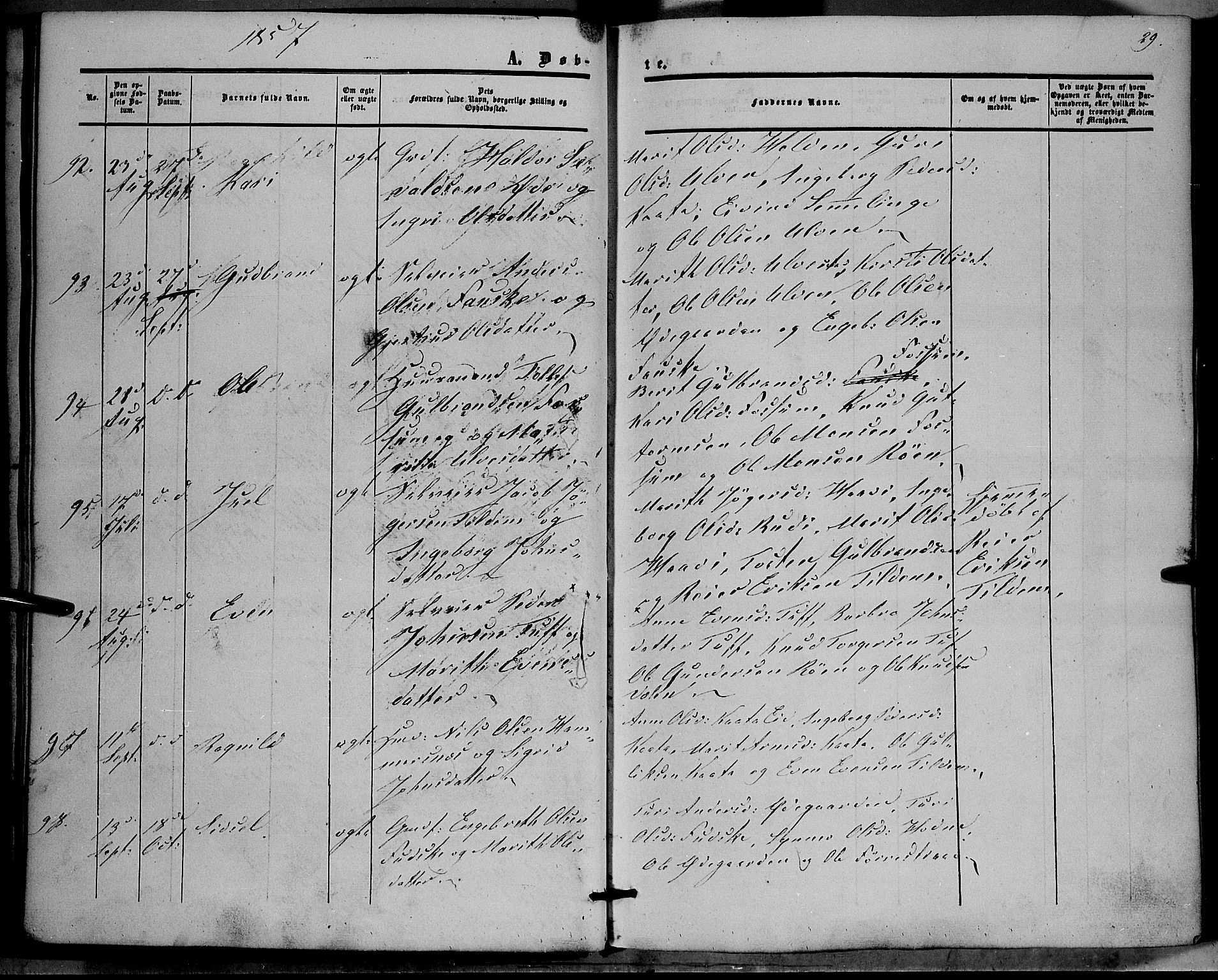 Vestre Slidre prestekontor, AV/SAH-PREST-136/H/Ha/Haa/L0002: Parish register (official) no. 2, 1856-1864, p. 29