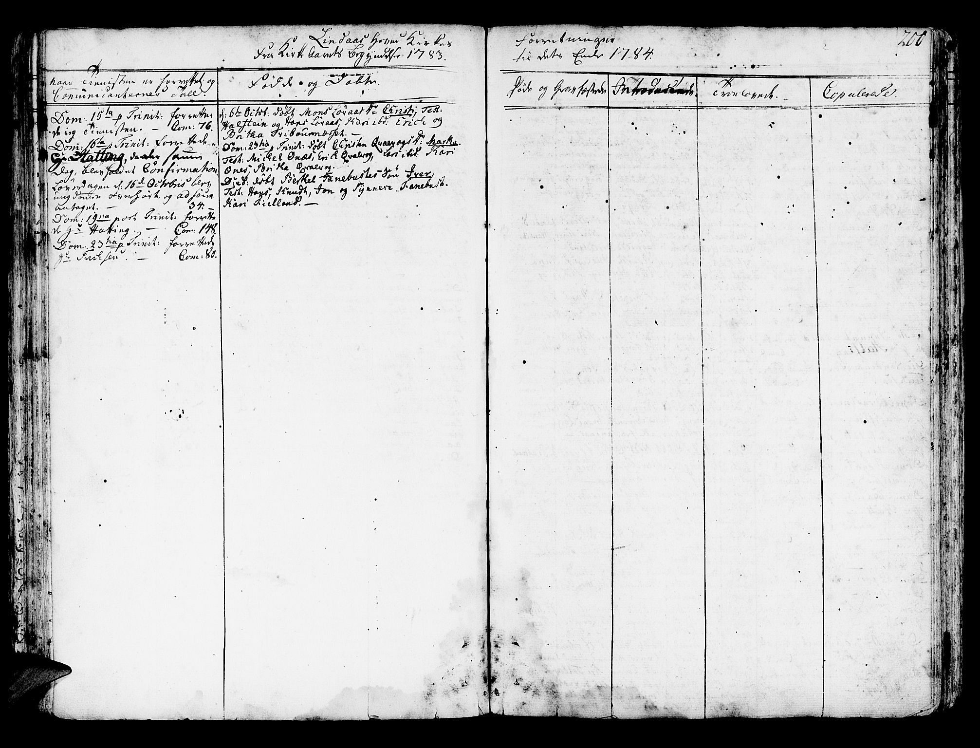 Lindås Sokneprestembete, AV/SAB-A-76701/H/Haa/Haaa/L0004: Parish register (official) no. A 4, 1764-1791, p. 200