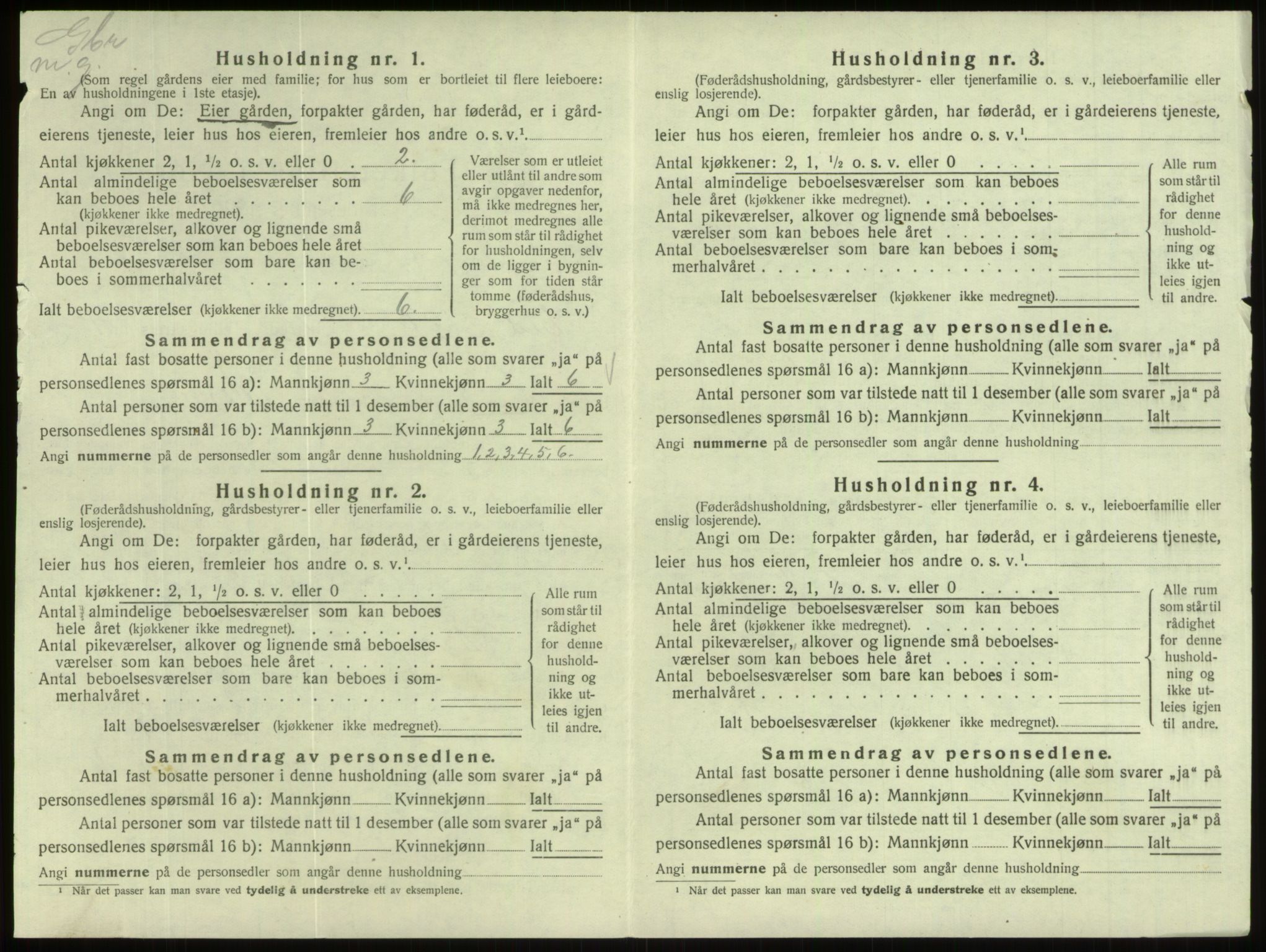 SAB, 1920 census for Eid, 1920, p. 1015