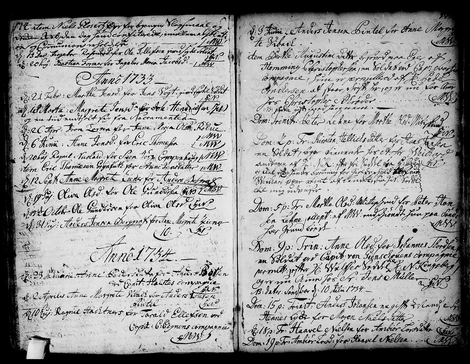 Kongsberg kirkebøker, AV/SAKO-A-22/F/Fa/L0002: Parish register (official) no. I 2, 1721-1743, p. 514-515