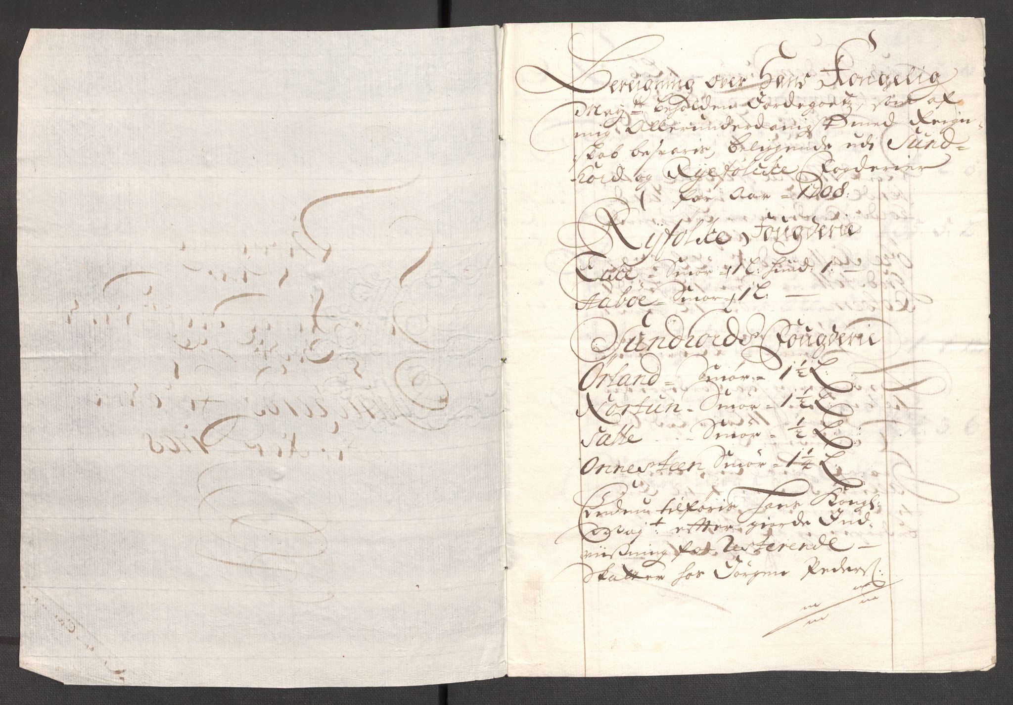 Rentekammeret inntil 1814, Reviderte regnskaper, Fogderegnskap, AV/RA-EA-4092/R48/L2985: Fogderegnskap Sunnhordland og Hardanger, 1708, p. 26