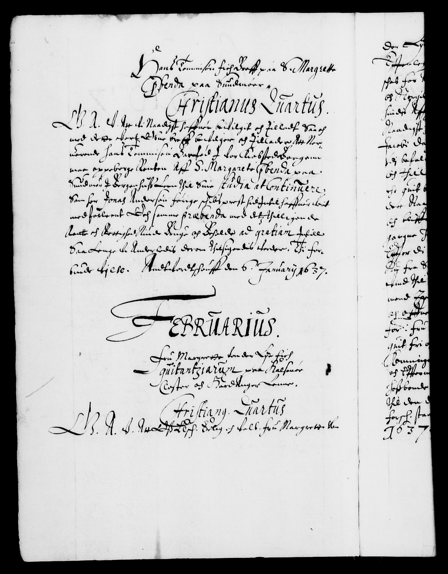 Danske Kanselli 1572-1799, AV/RA-EA-3023/F/Fc/Fca/Fcaa/L0006: Norske registre (mikrofilm), 1637-1642, p. 1b