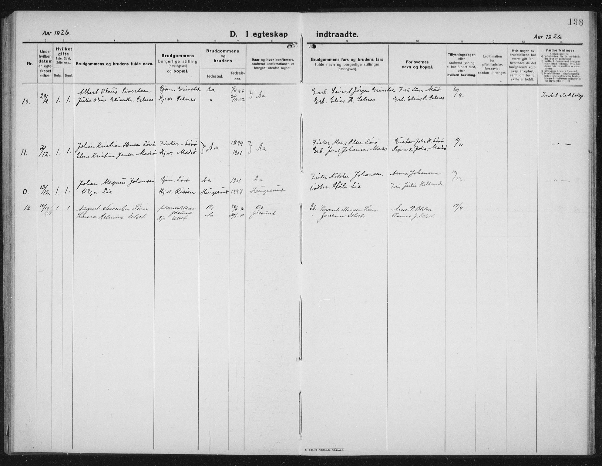 Ministerialprotokoller, klokkerbøker og fødselsregistre - Sør-Trøndelag, SAT/A-1456/655/L0689: Parish register (copy) no. 655C05, 1922-1936, p. 138