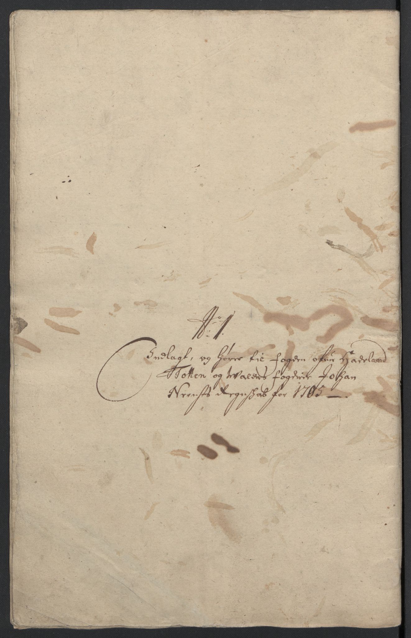 Rentekammeret inntil 1814, Reviderte regnskaper, Fogderegnskap, AV/RA-EA-4092/R18/L1303: Fogderegnskap Hadeland, Toten og Valdres, 1705, p. 26