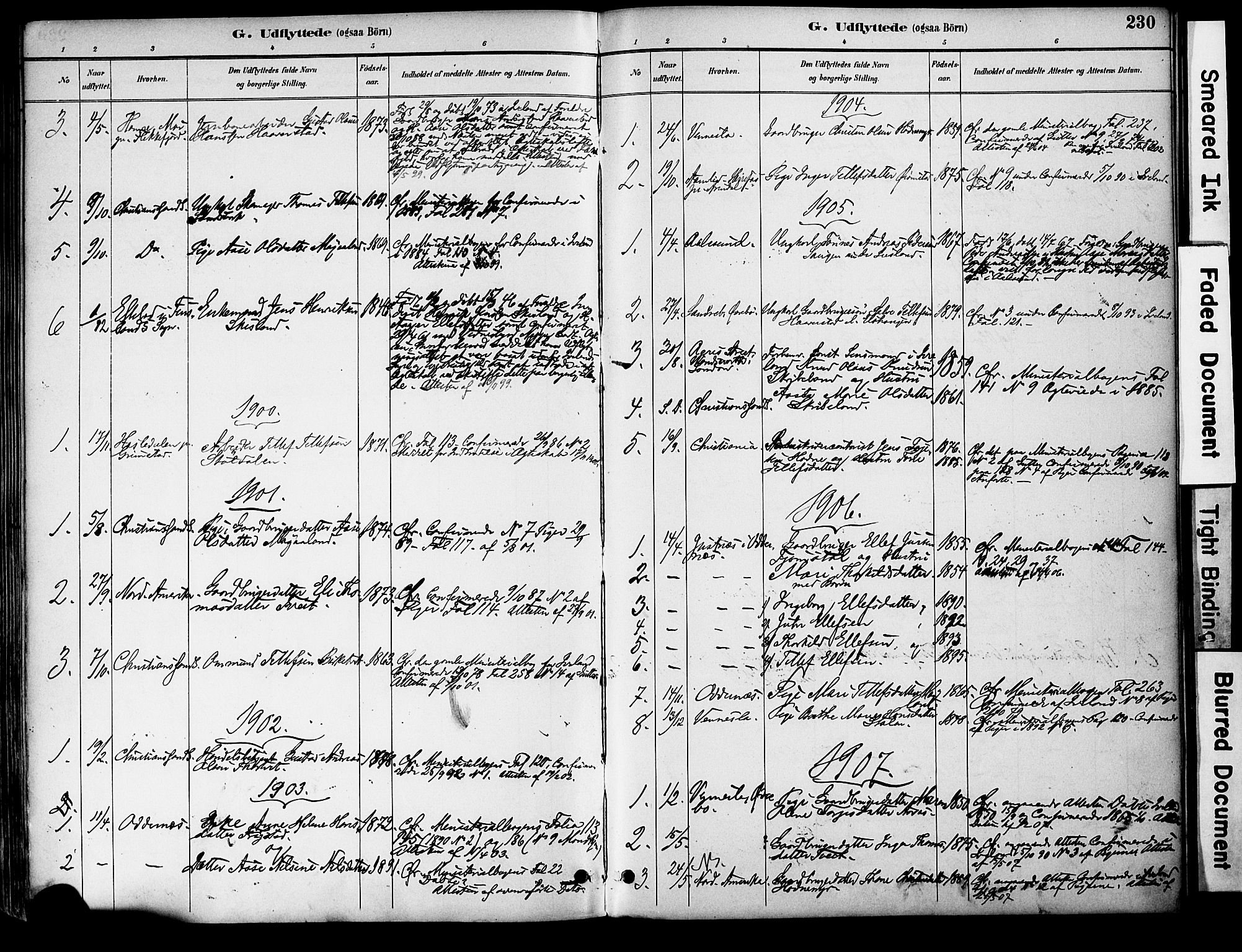 Evje sokneprestkontor, AV/SAK-1111-0008/F/Fa/Fac/L0003: Parish register (official) no. A 3, 1884-1909, p. 230