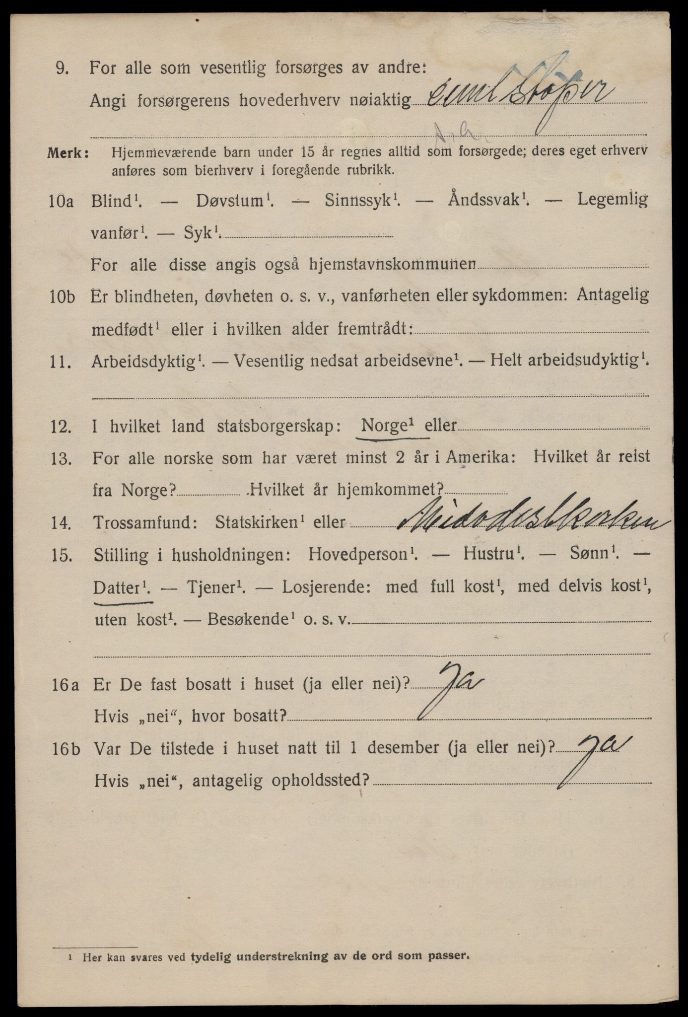 SAST, 1920 census for Stavanger, 1920, p. 63175