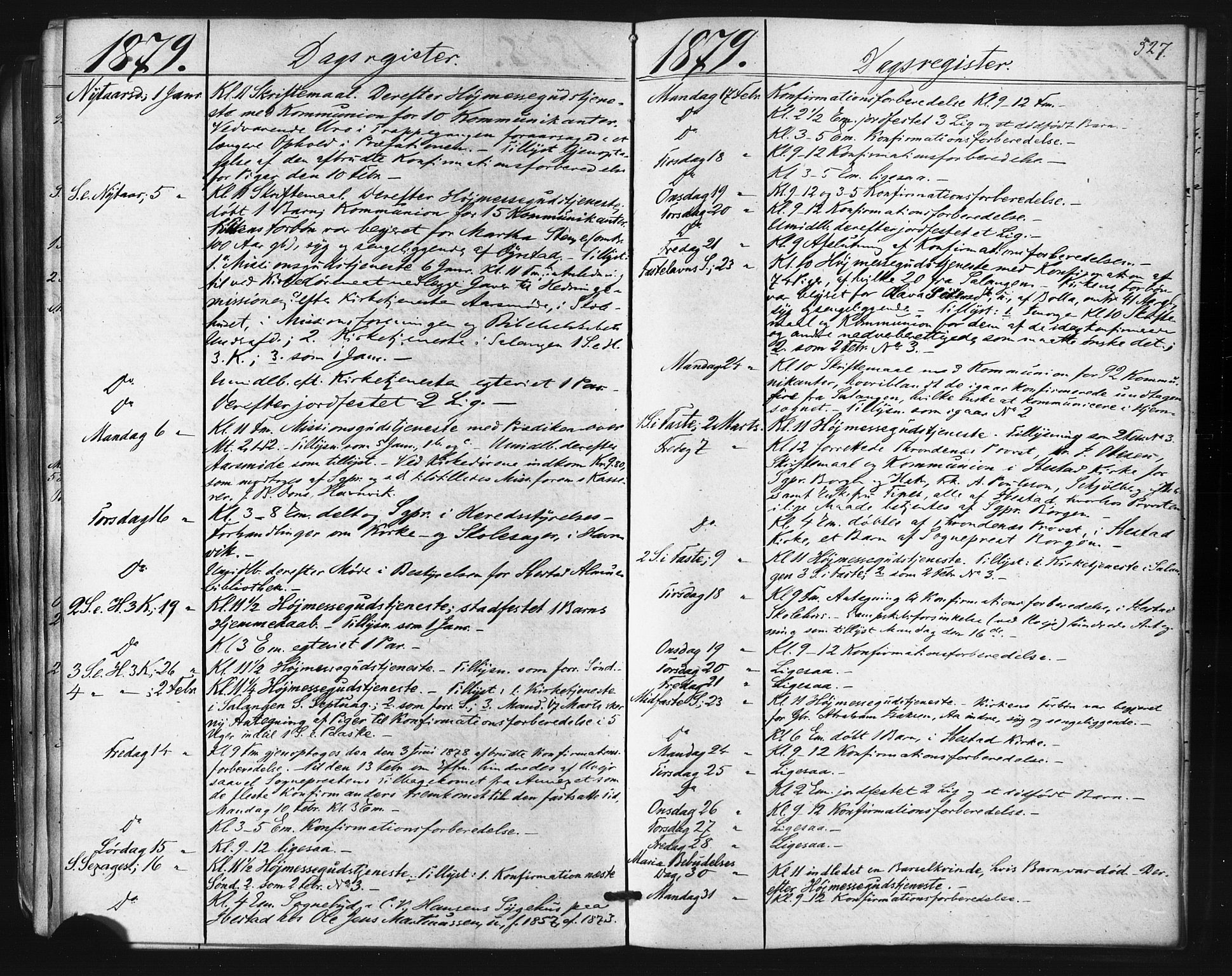 Ibestad sokneprestembete, SATØ/S-0077/H/Ha/Haa/L0010kirke: Parish register (official) no. 10, 1869-1879, p. 527
