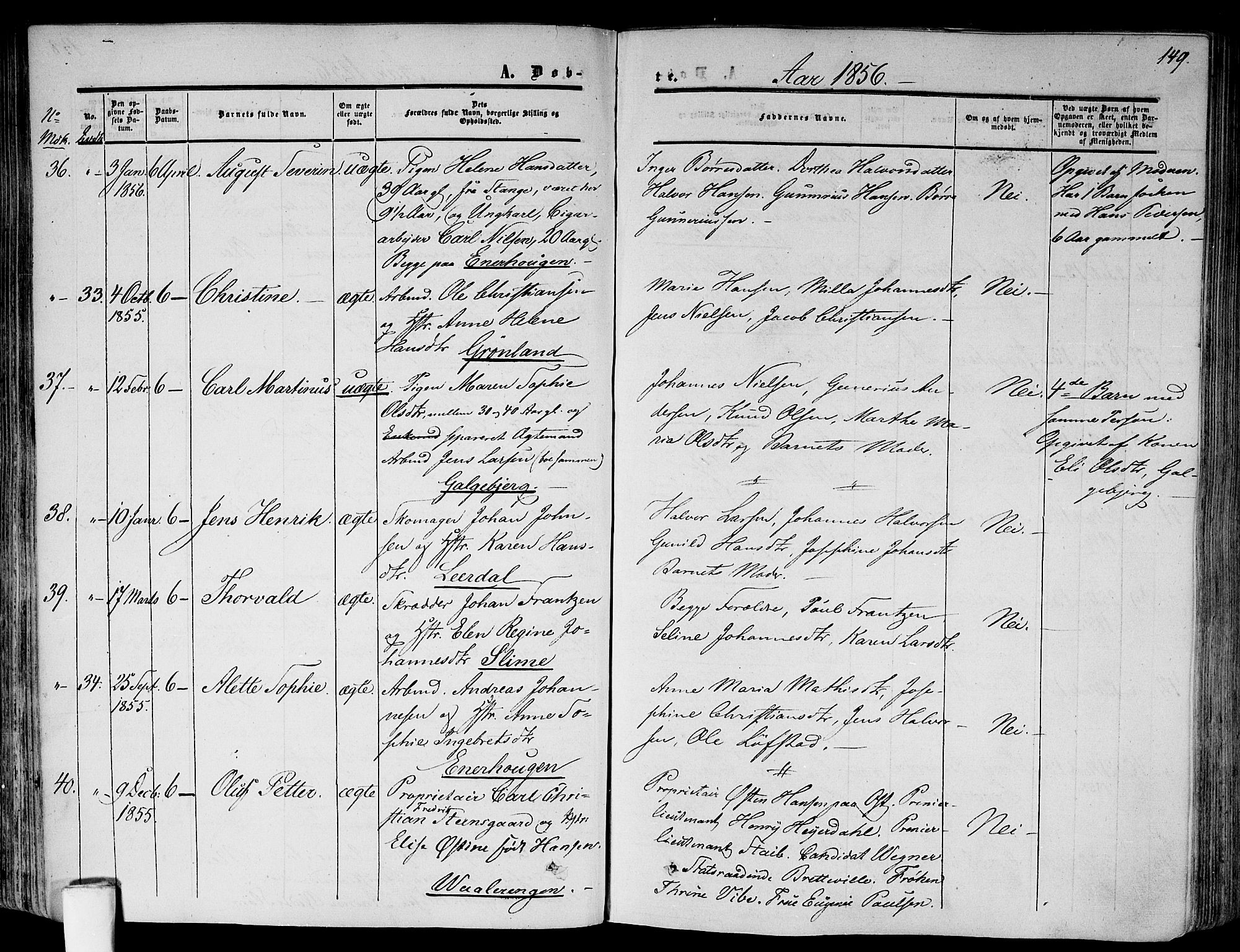 Gamlebyen prestekontor Kirkebøker, AV/SAO-A-10884/F/Fa/L0004: Parish register (official) no. 4, 1850-1857, p. 149