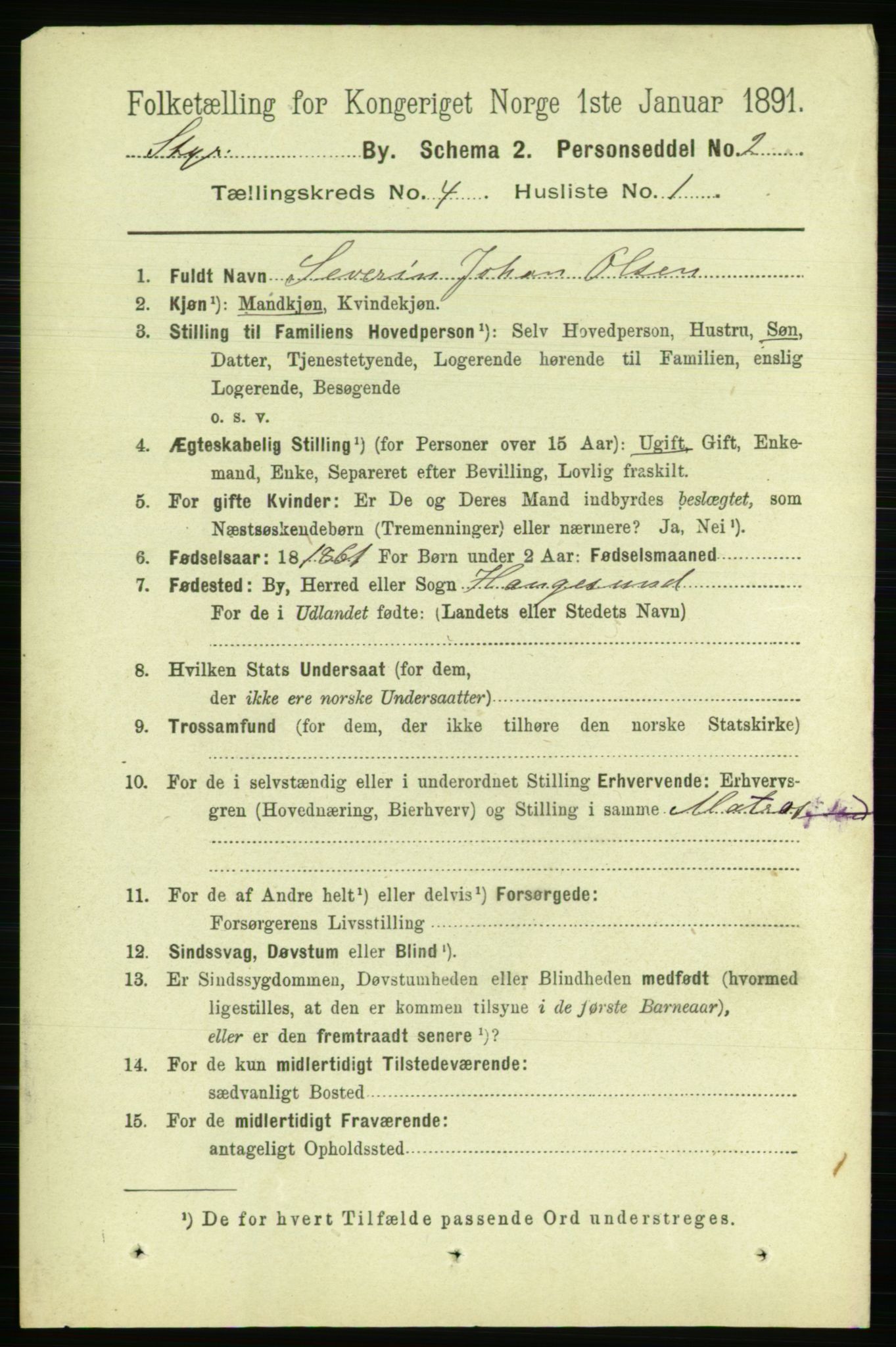 RA, 1891 census for 1103 Stavanger, 1891, p. 7676