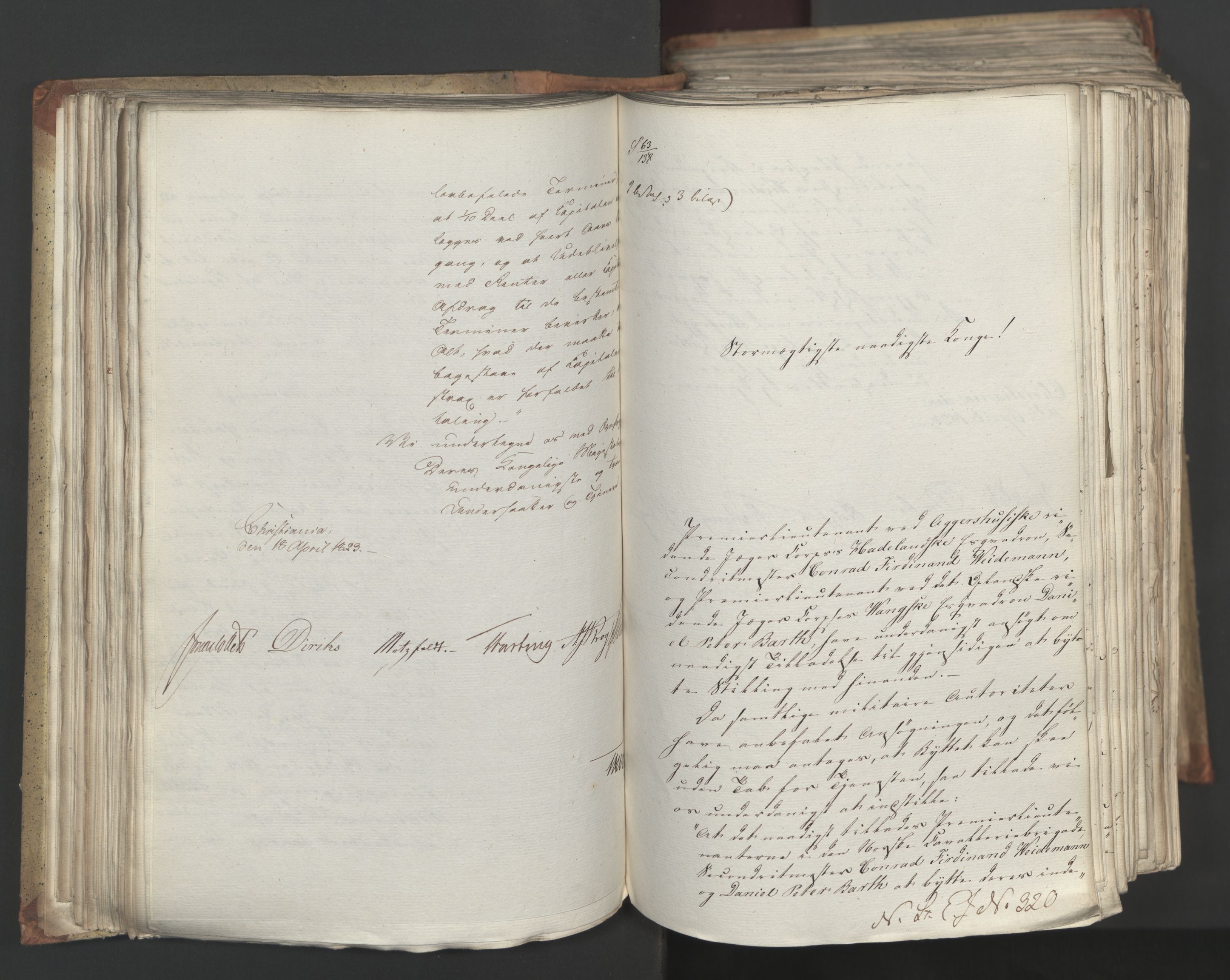 Statsrådsavdelingen i Stockholm, AV/RA-S-1003/D/Da/L0034: Regjeringsinnstillinger nr. 275-540, 1823, p. 140