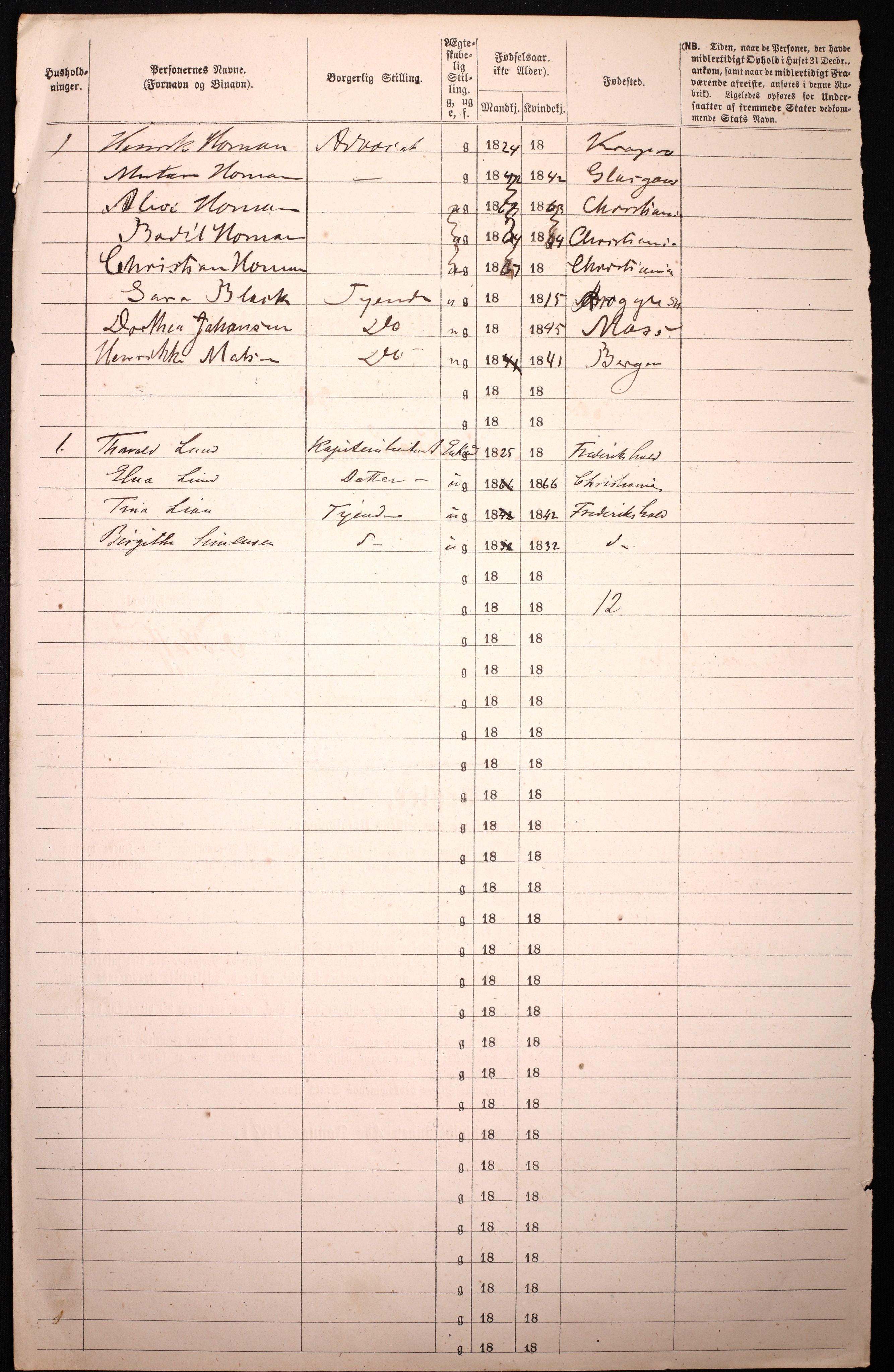 RA, 1870 census for 0301 Kristiania, 1870, p. 2718