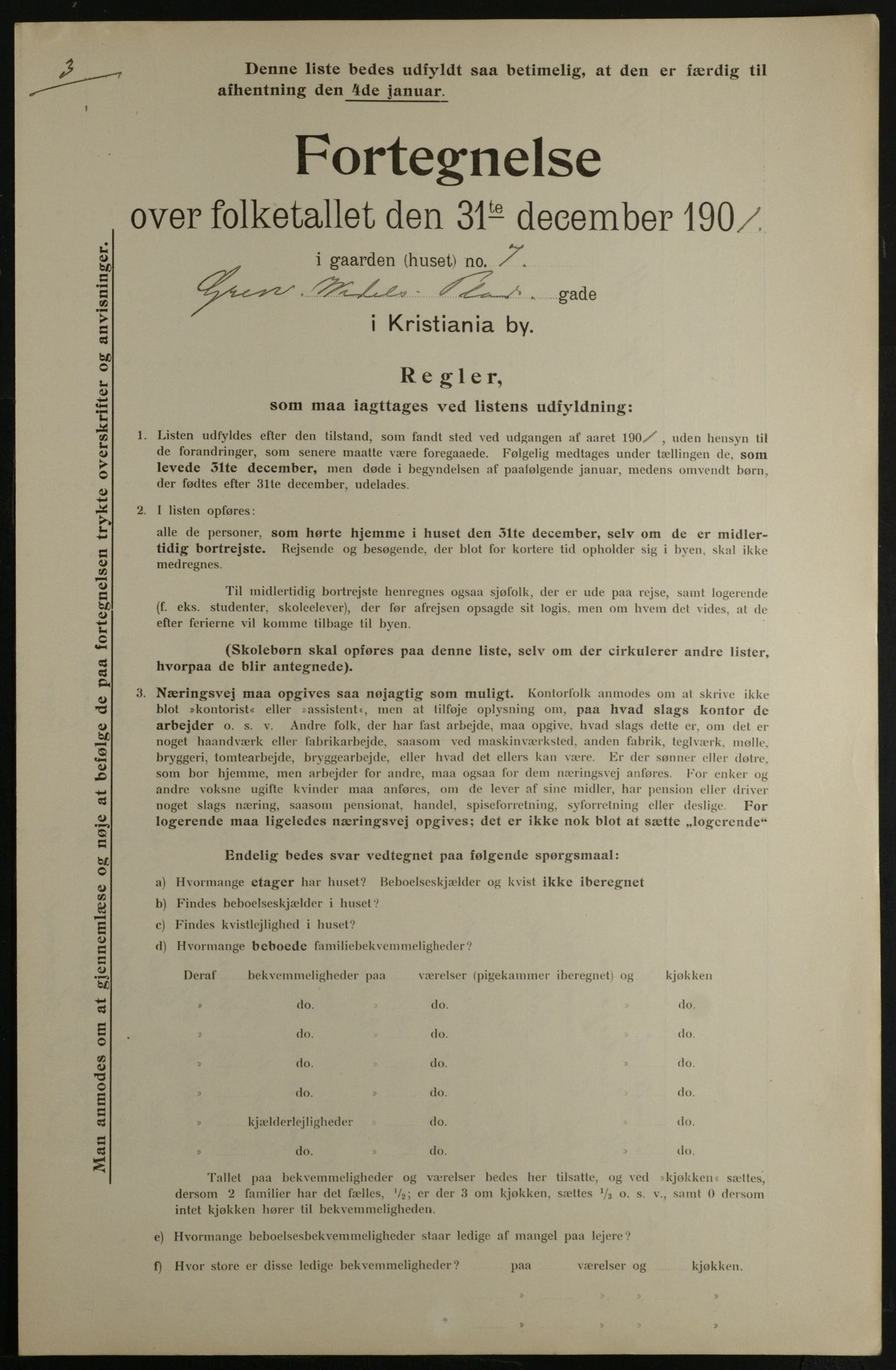 OBA, Municipal Census 1901 for Kristiania, 1901, p. 4860