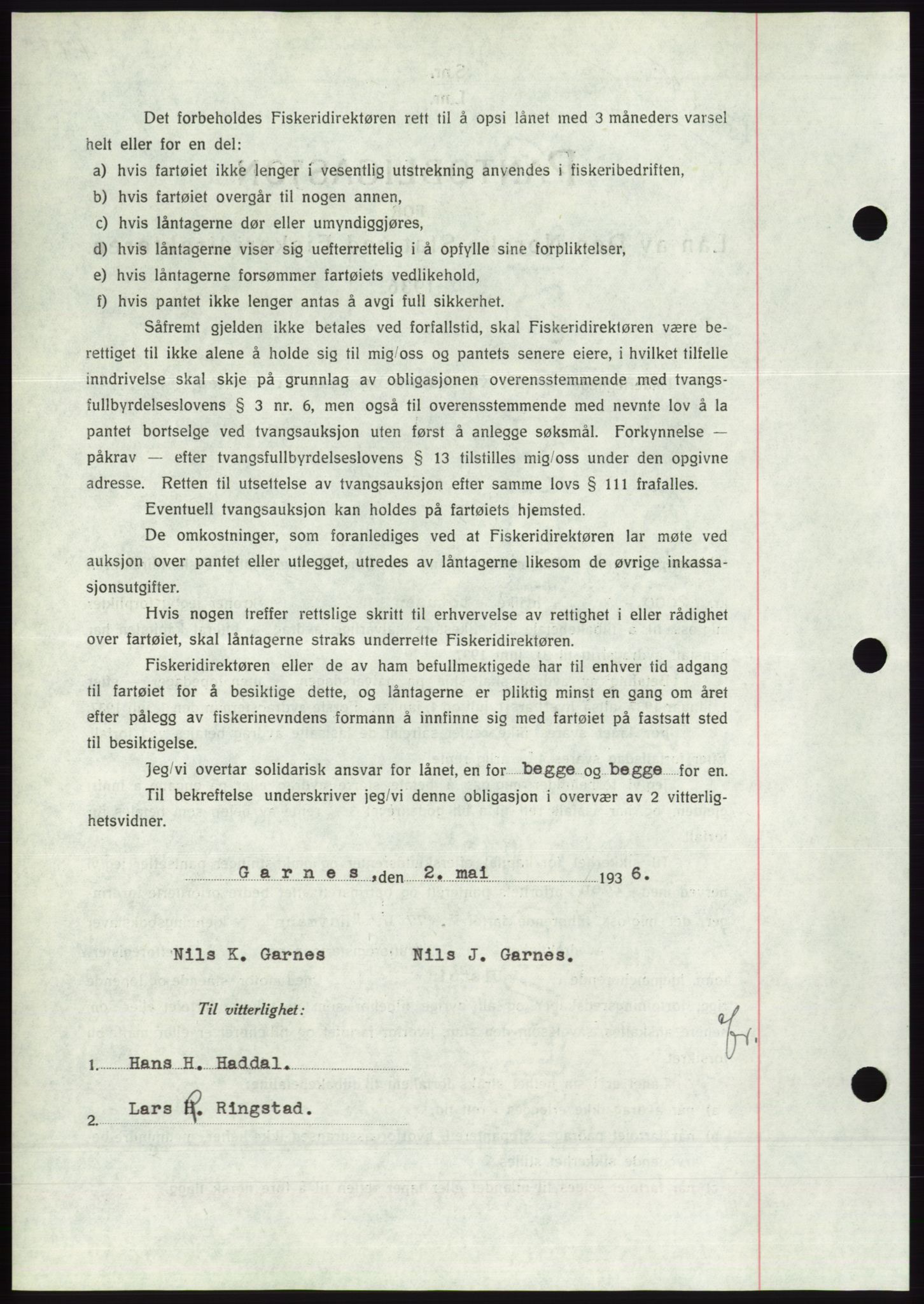 Søre Sunnmøre sorenskriveri, AV/SAT-A-4122/1/2/2C/L0060: Mortgage book no. 54, 1935-1936, Deed date: 15.05.1936