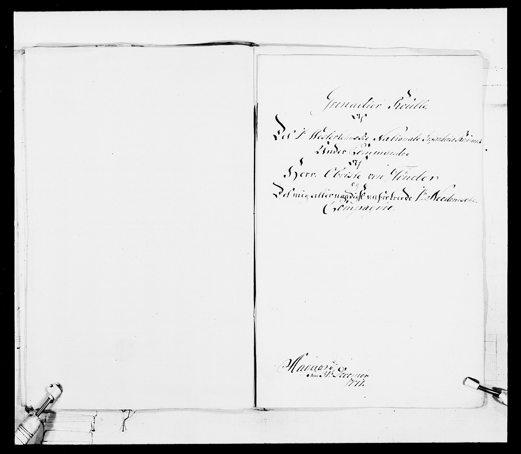 Generalitets- og kommissariatskollegiet, Det kongelige norske kommissariatskollegium, AV/RA-EA-5420/E/Eh/L0101: 1. Vesterlenske nasjonale infanteriregiment, 1766-1777, p. 166