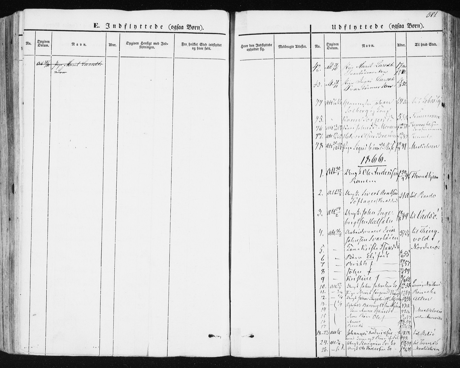 Ministerialprotokoller, klokkerbøker og fødselsregistre - Sør-Trøndelag, SAT/A-1456/678/L0899: Parish register (official) no. 678A08, 1848-1872, p. 501