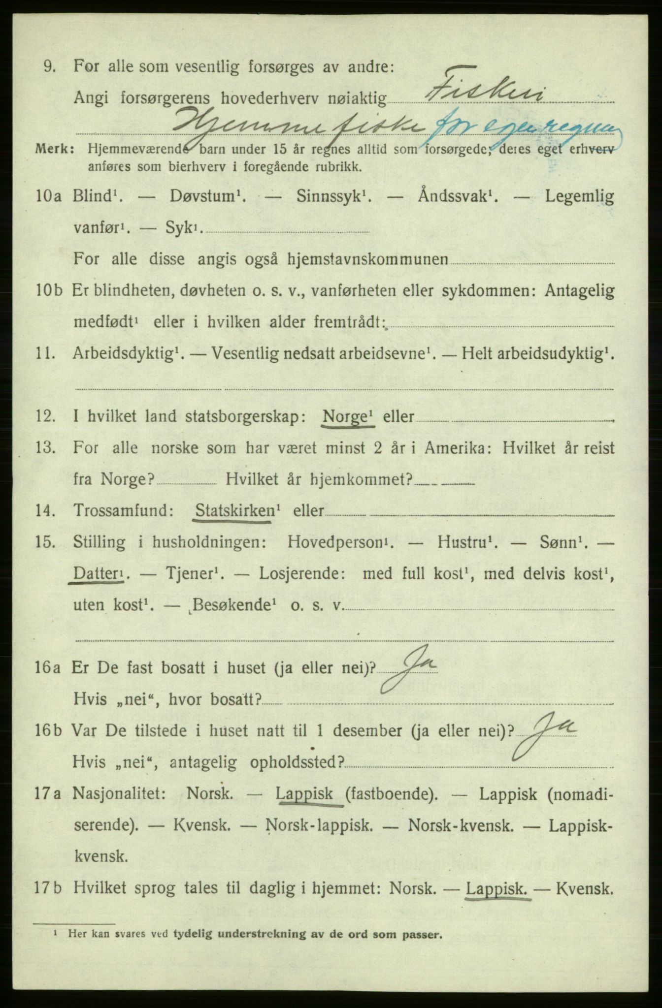 SATØ, 1920 census for , 1920, p. 2901