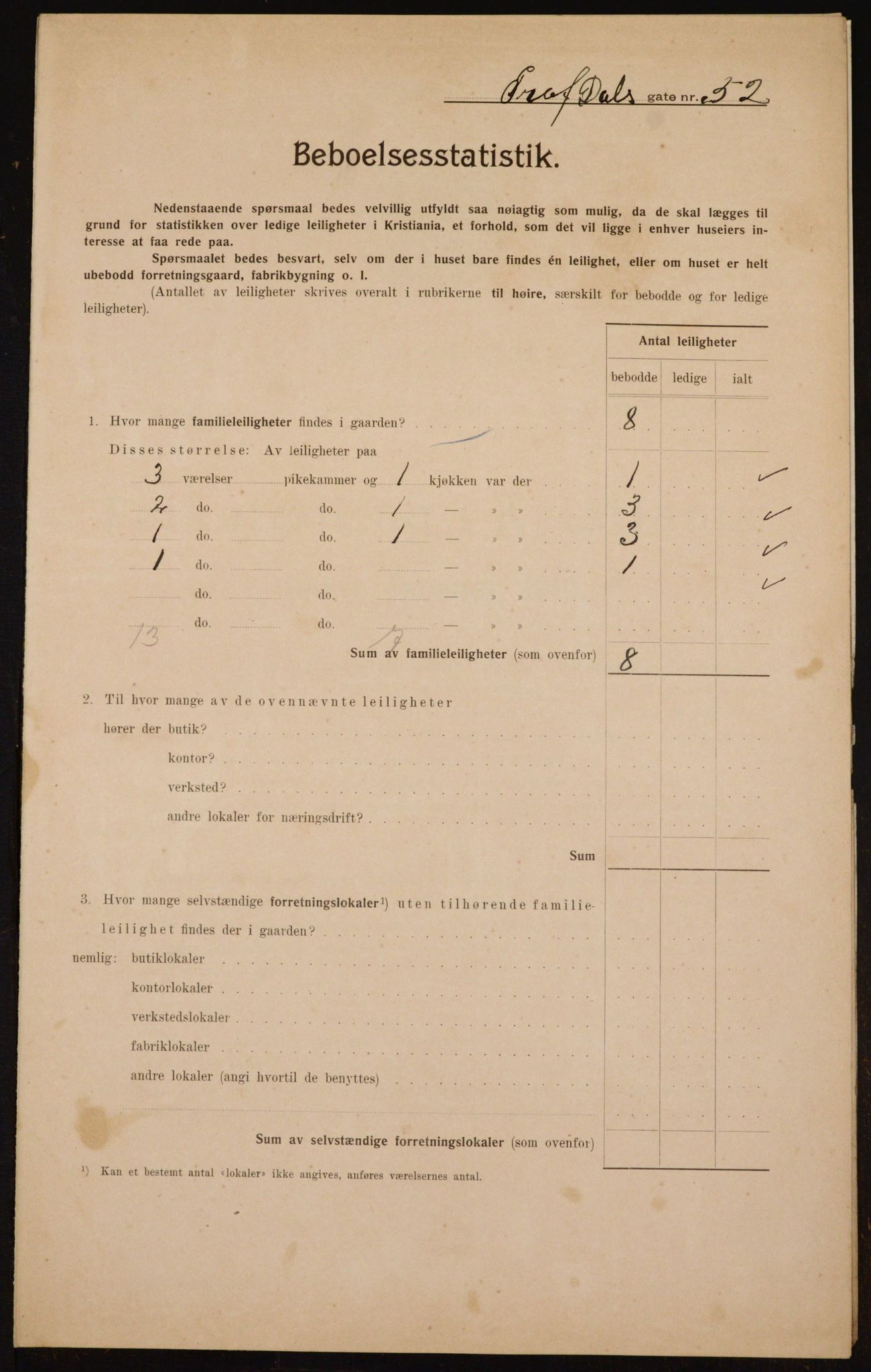 OBA, Municipal Census 1910 for Kristiania, 1910, p. 78277