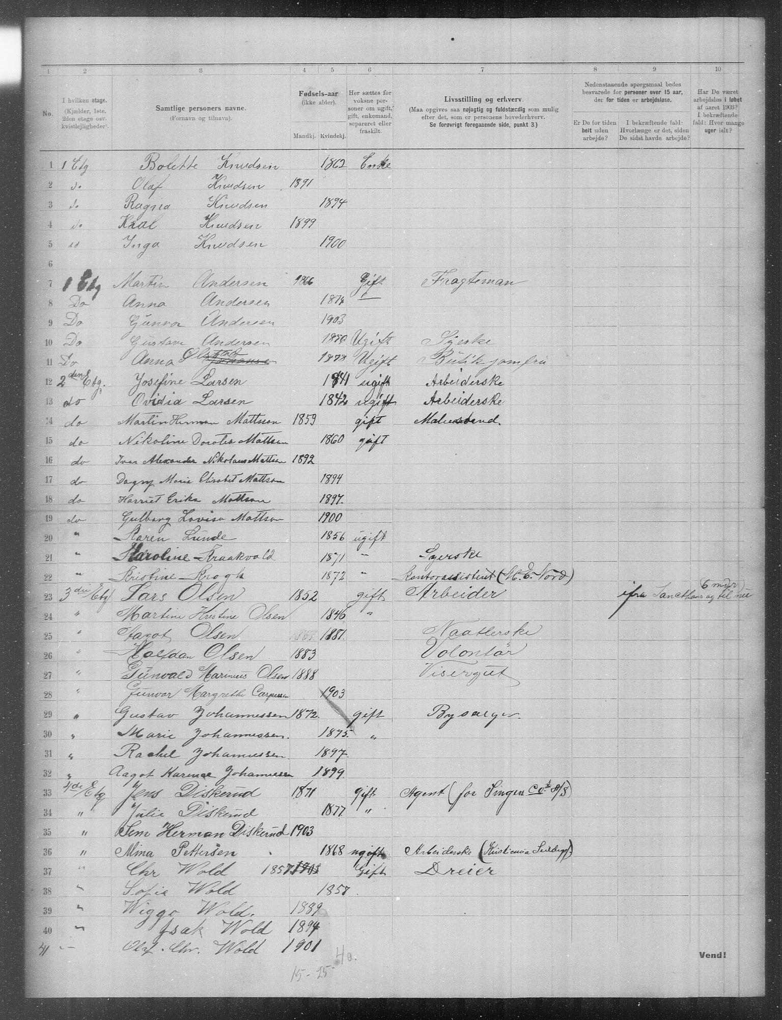 OBA, Municipal Census 1903 for Kristiania, 1903, p. 15404