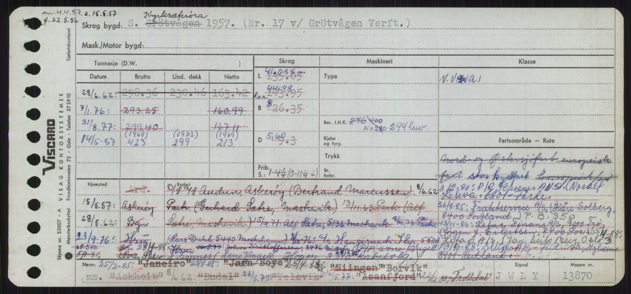 Sjøfartsdirektoratet med forløpere, Skipsmålingen, RA/S-1627/H/Ha/L0001/0002: Fartøy, A-Eig / Fartøy Bjør-Eig, p. 163