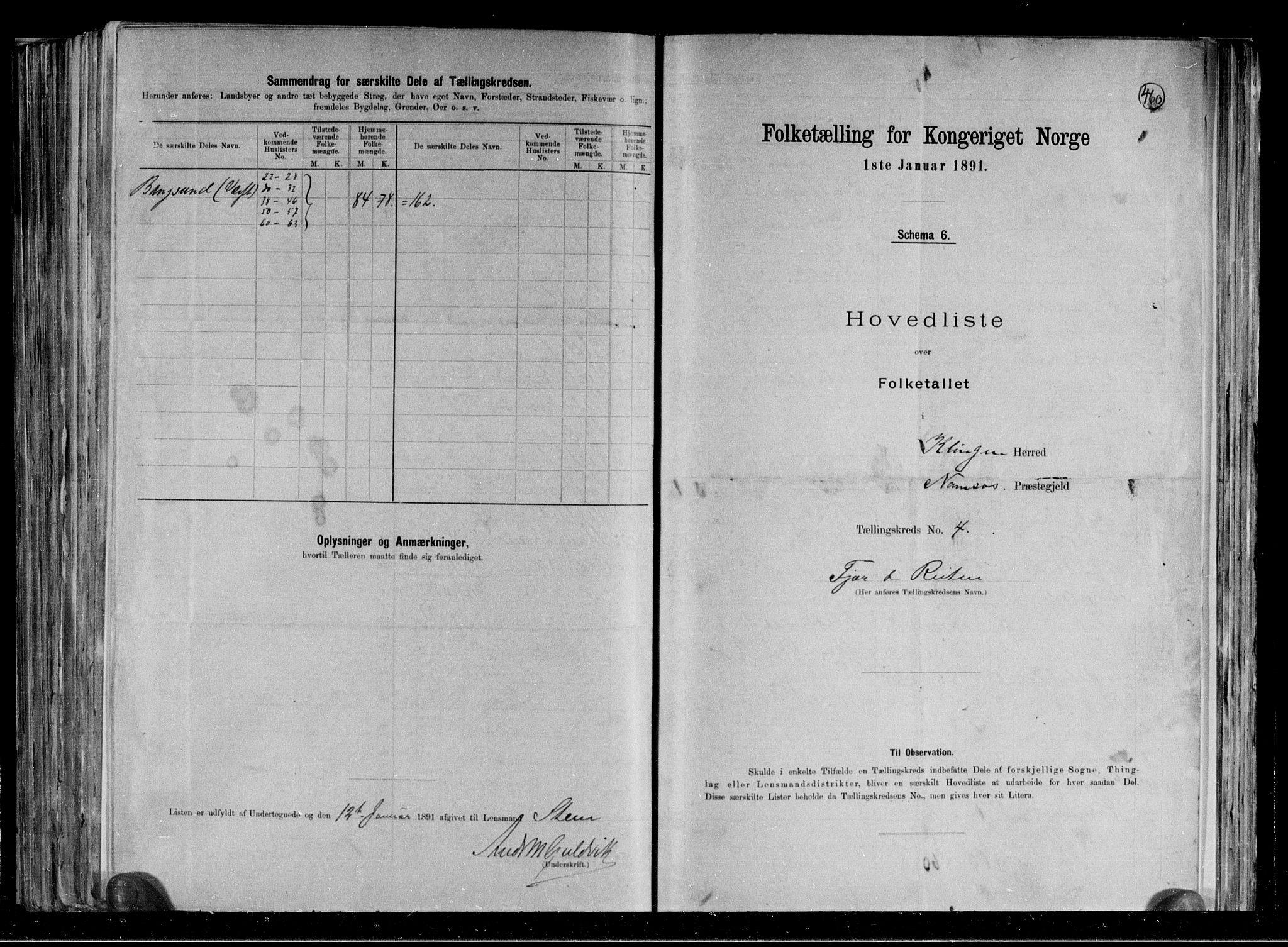 RA, 1891 census for 1746 Klinga, 1891, p. 11