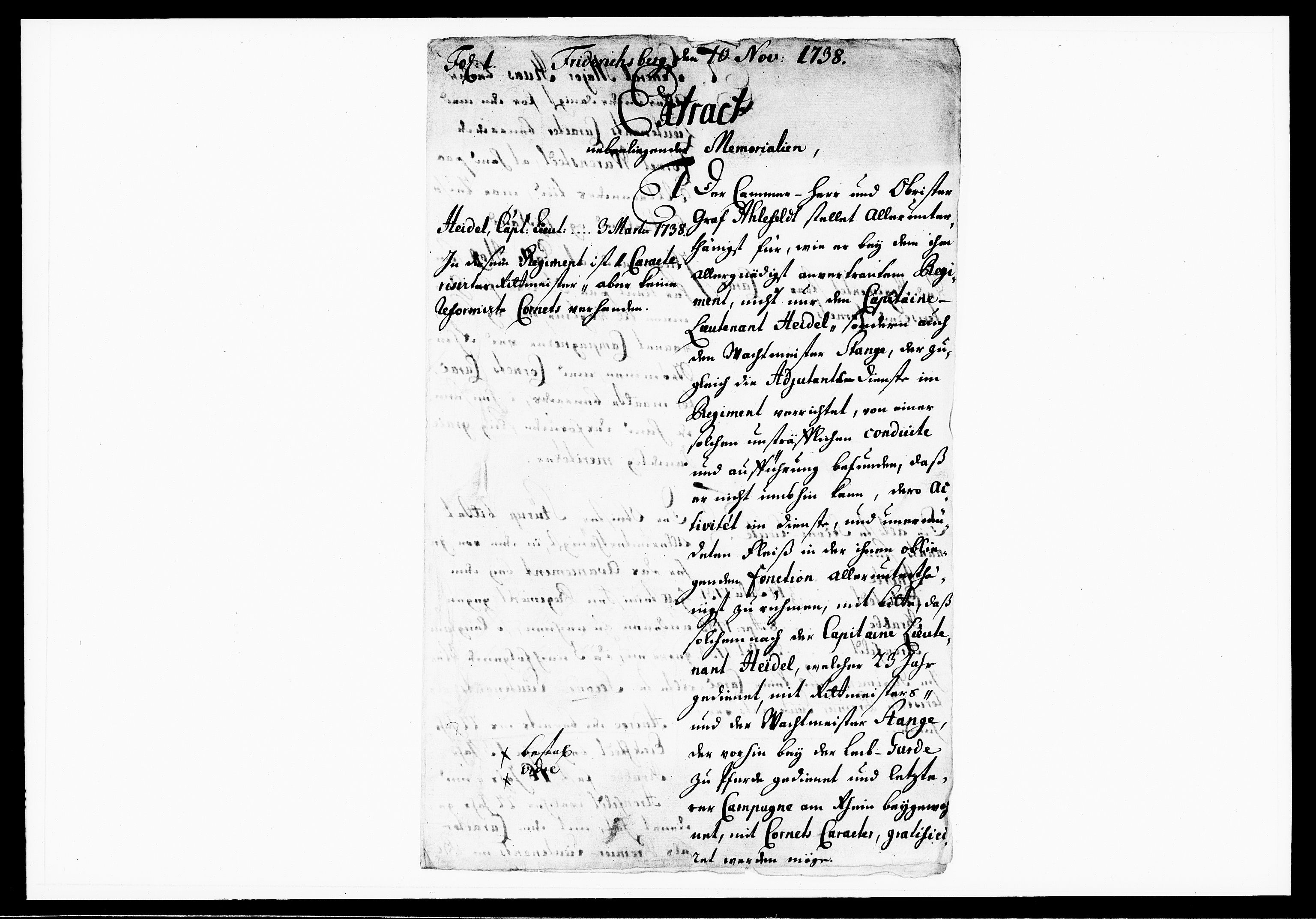 Krigskollegiet, Krigskancelliet, DRA/A-0006/-/1143-1150: Refererede sager, 1738, p. 464