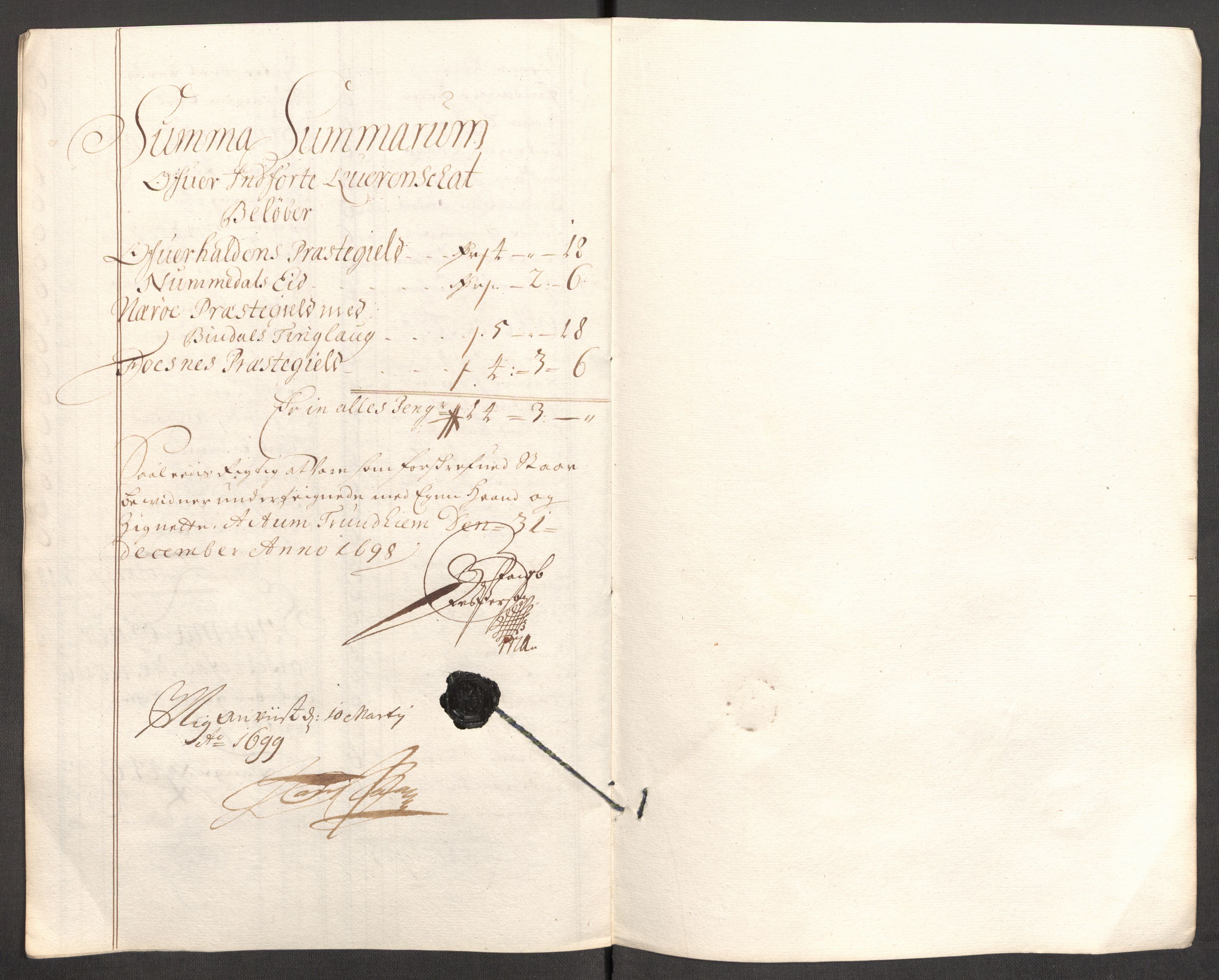 Rentekammeret inntil 1814, Reviderte regnskaper, Fogderegnskap, RA/EA-4092/R64/L4425: Fogderegnskap Namdal, 1696-1698, p. 394