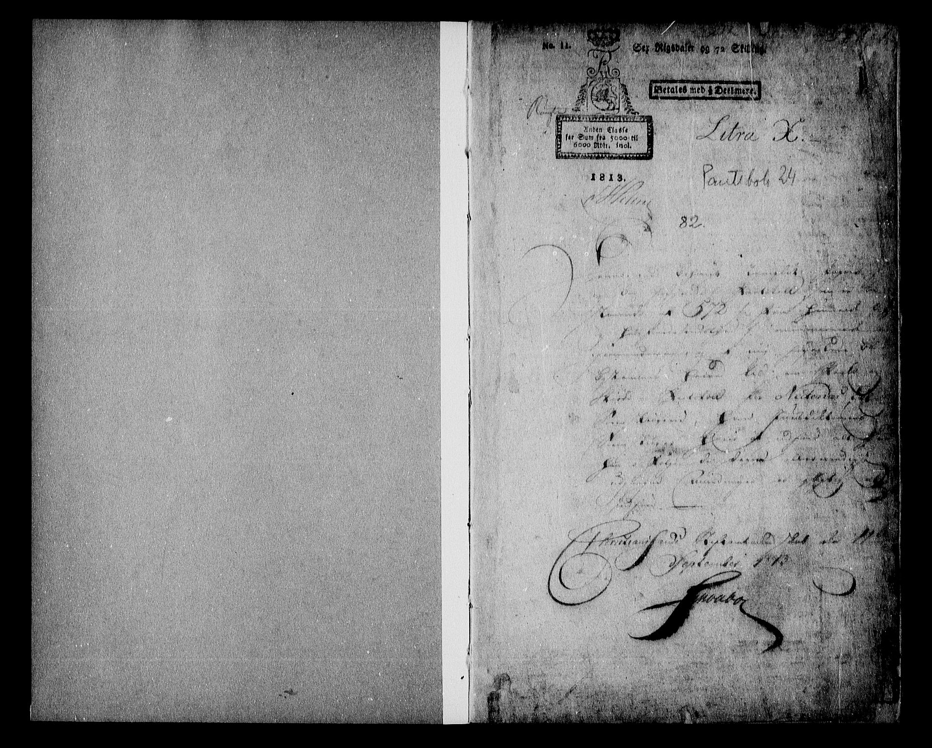 Nedenes sorenskriveri før 1824, SAK/1221-0007/G/Gb/L0024: Mortgage book no. 24, 1813-1816, p. 1