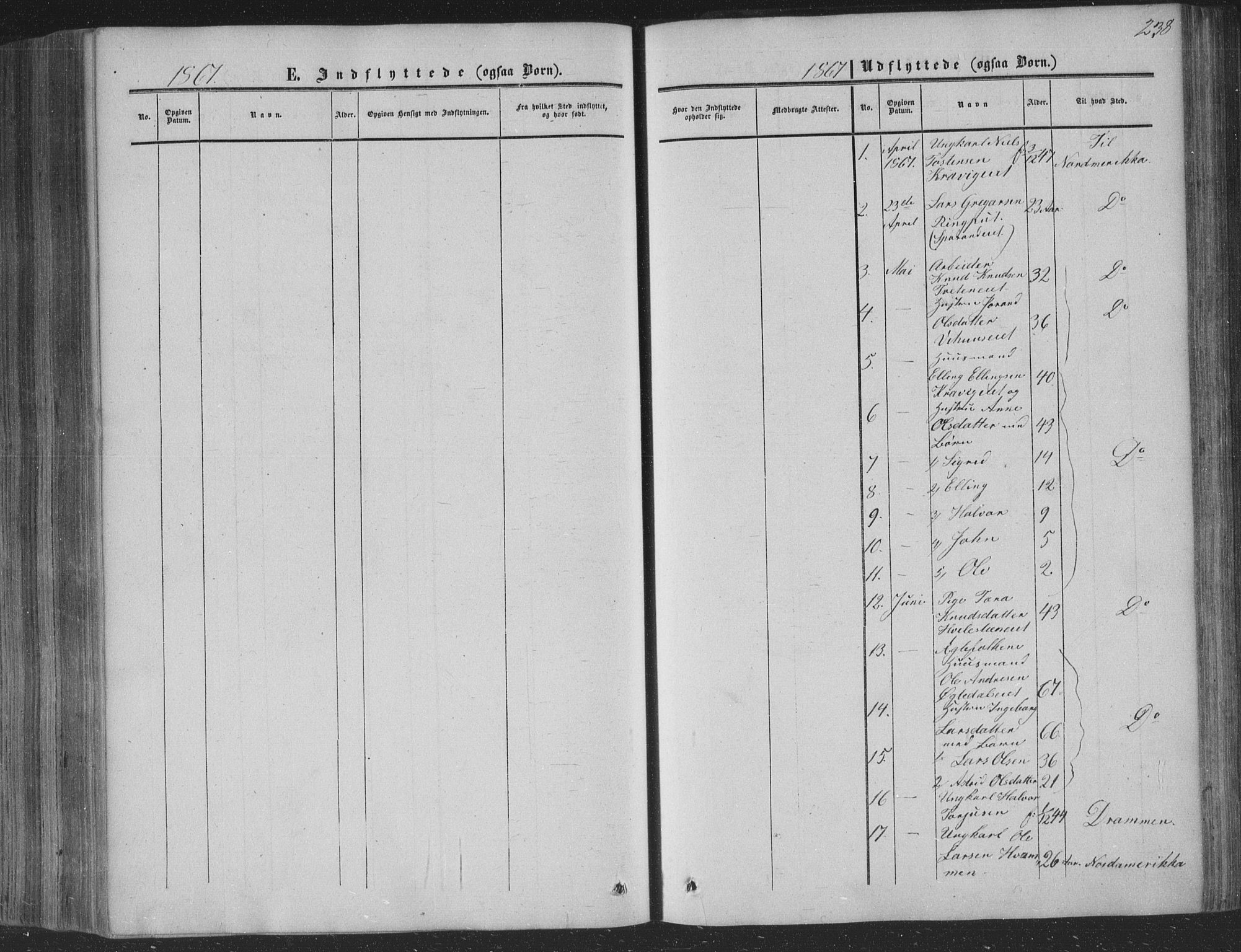 Nore kirkebøker, SAKO/A-238/F/Fa/L0002: Parish register (official) no. I 2, 1856-1871, p. 238