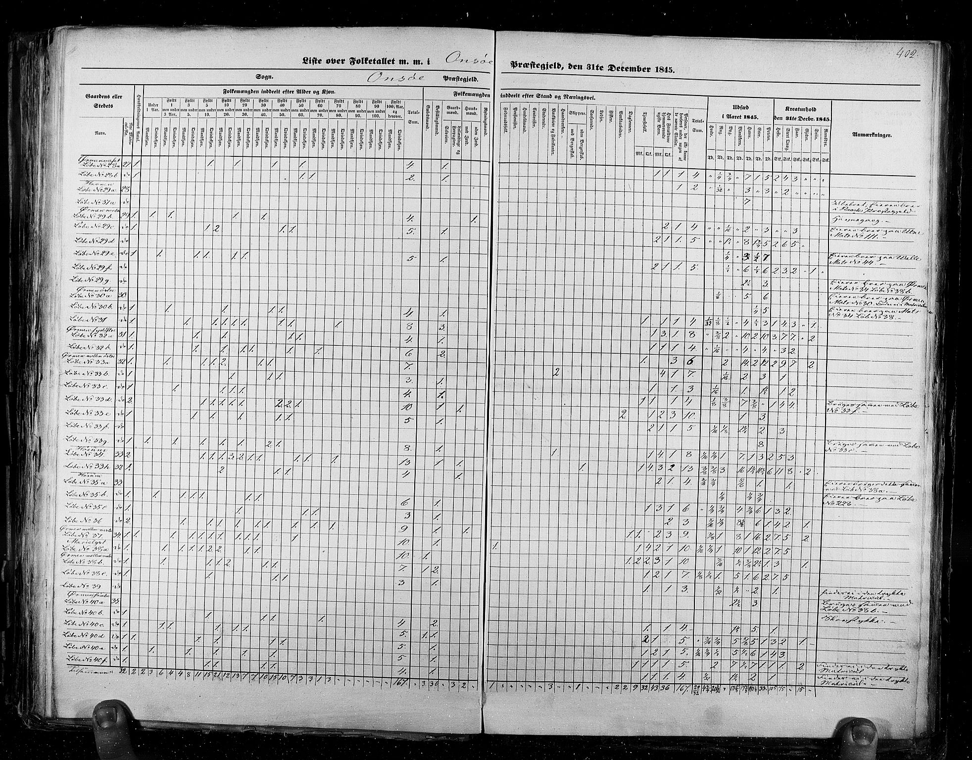 RA, Census 1845, vol. 2: Smålenenes amt og Akershus amt, 1845, p. 402