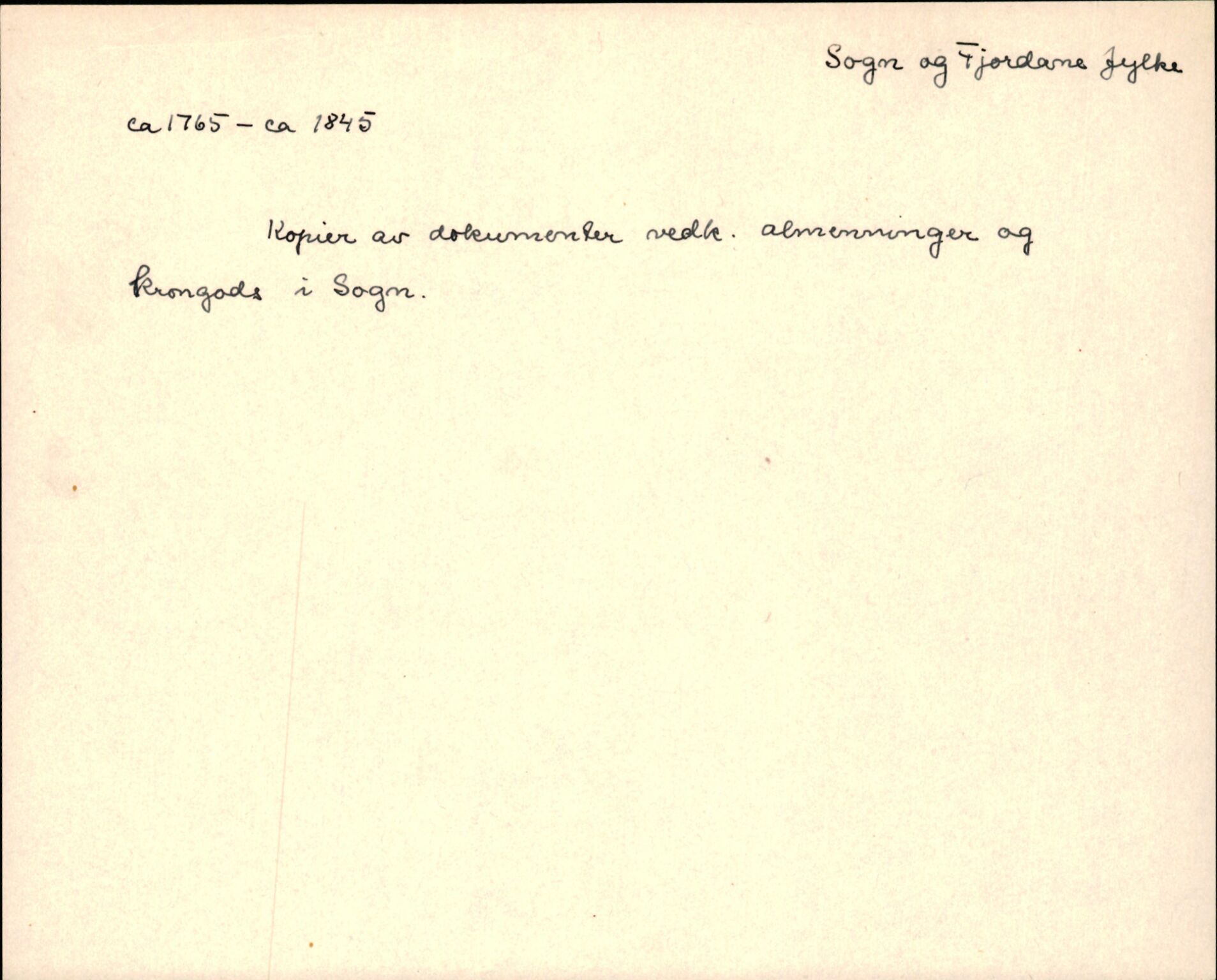 Riksarkivets diplomsamling, AV/RA-EA-5965/F35/F35m/L0004: Localia: Hordaland, Sogn og Fjordane, Møre og Romsdal, Trøndelag og Nord-Norge, p. 105